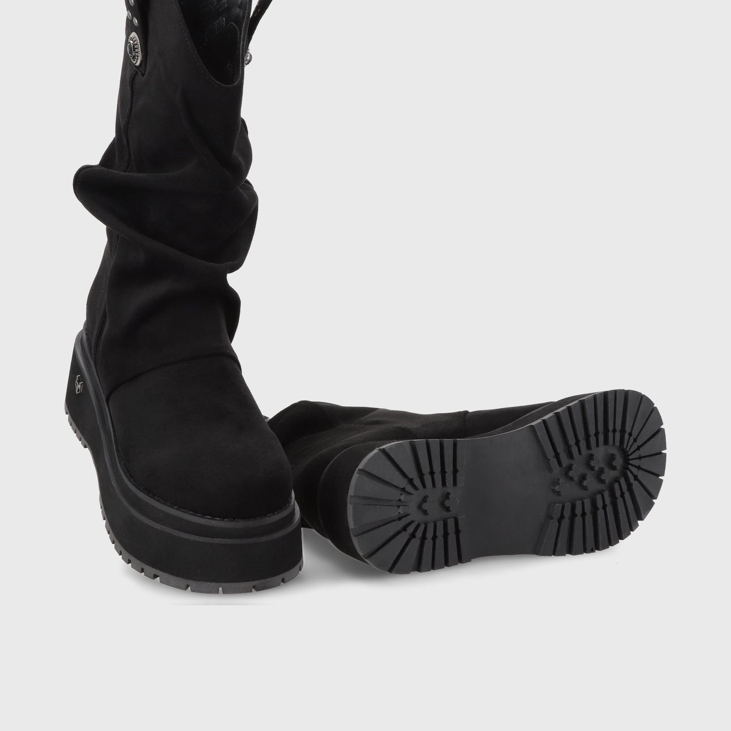 Bota Plataforma Negra Mujer 1509C - Gotta Perú