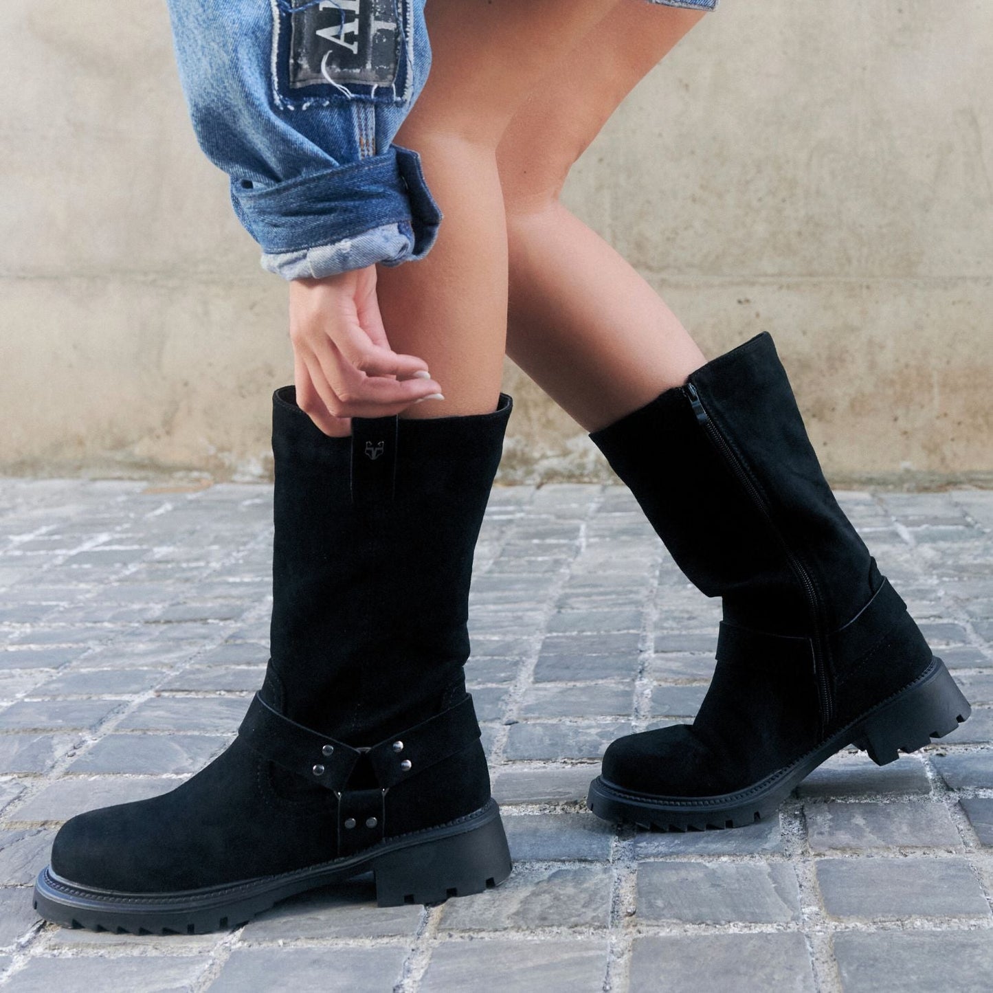 Bota Taco Negra Mujer 55331 - Gotta Perú
