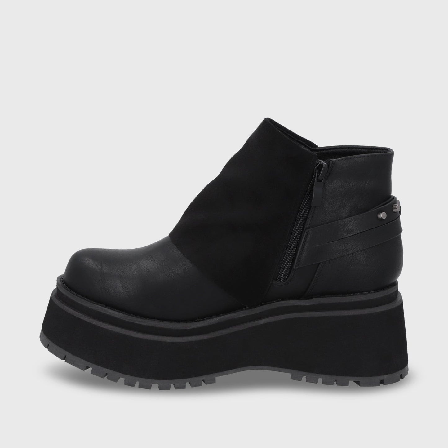 Botin Plataforma Negro Mujer 1509B - Gotta Perú