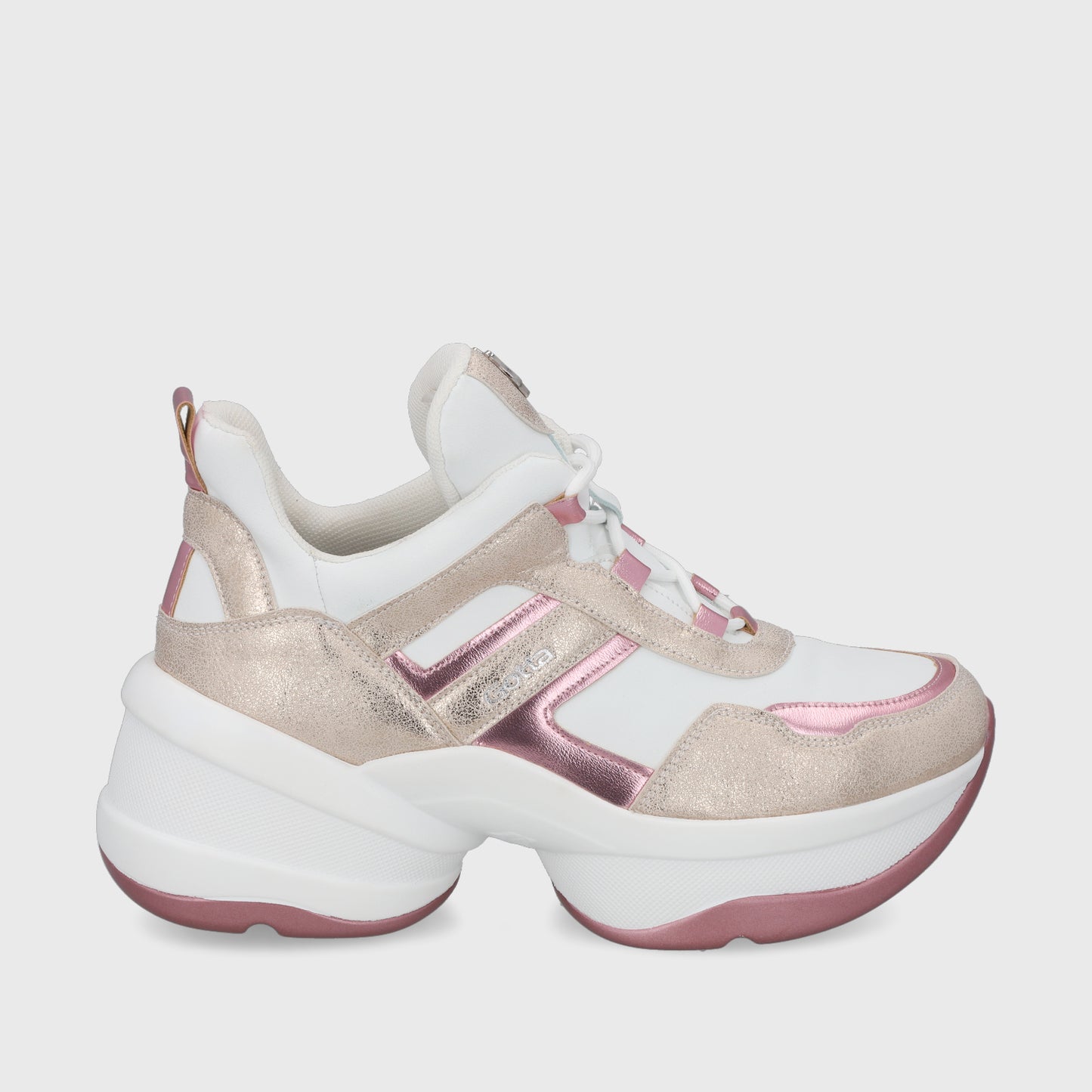 Zapatilla Plataforma Rosada Mujer 13162