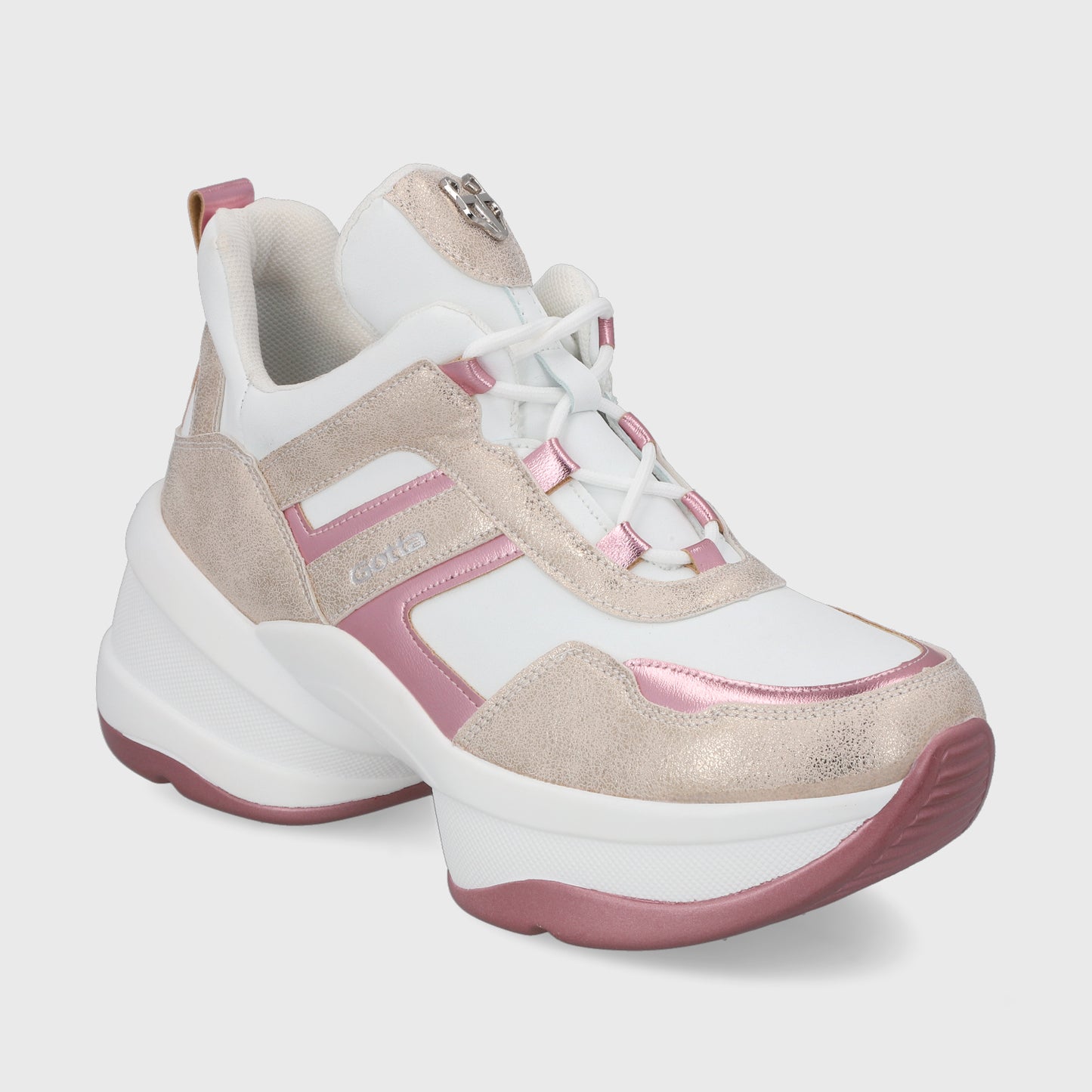 Zapatilla Plataforma Rosada Mujer 13162