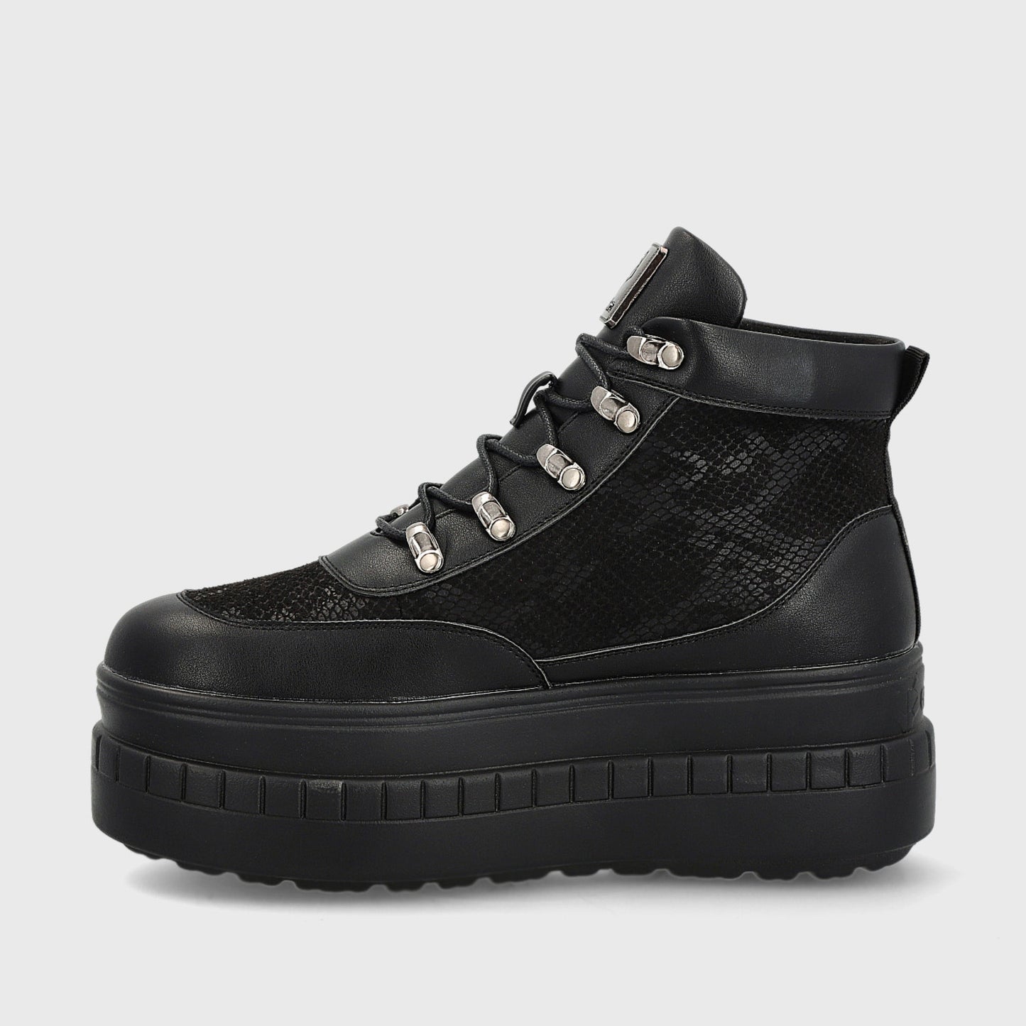 Zapatilla Plataforma Negra Mujer 13267