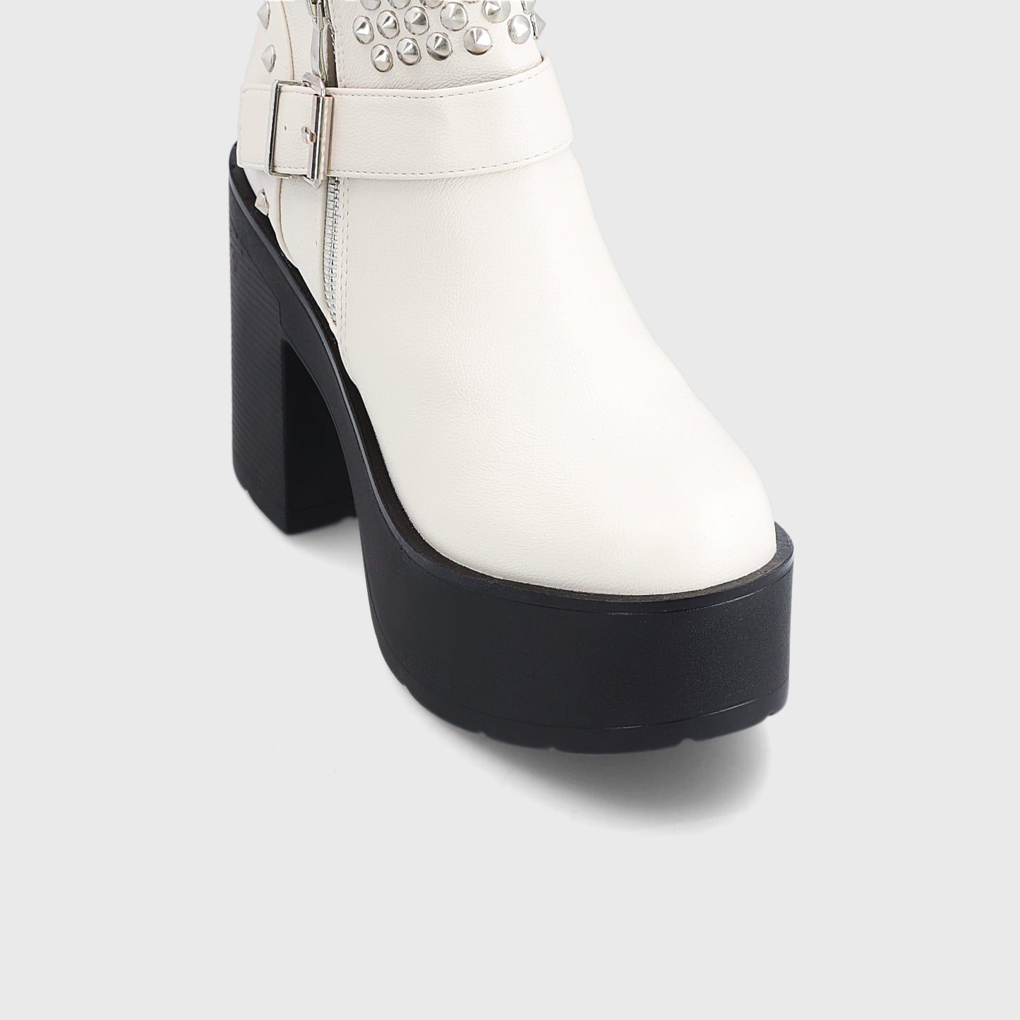 Botín Plataforma Blanco Mujer 15031