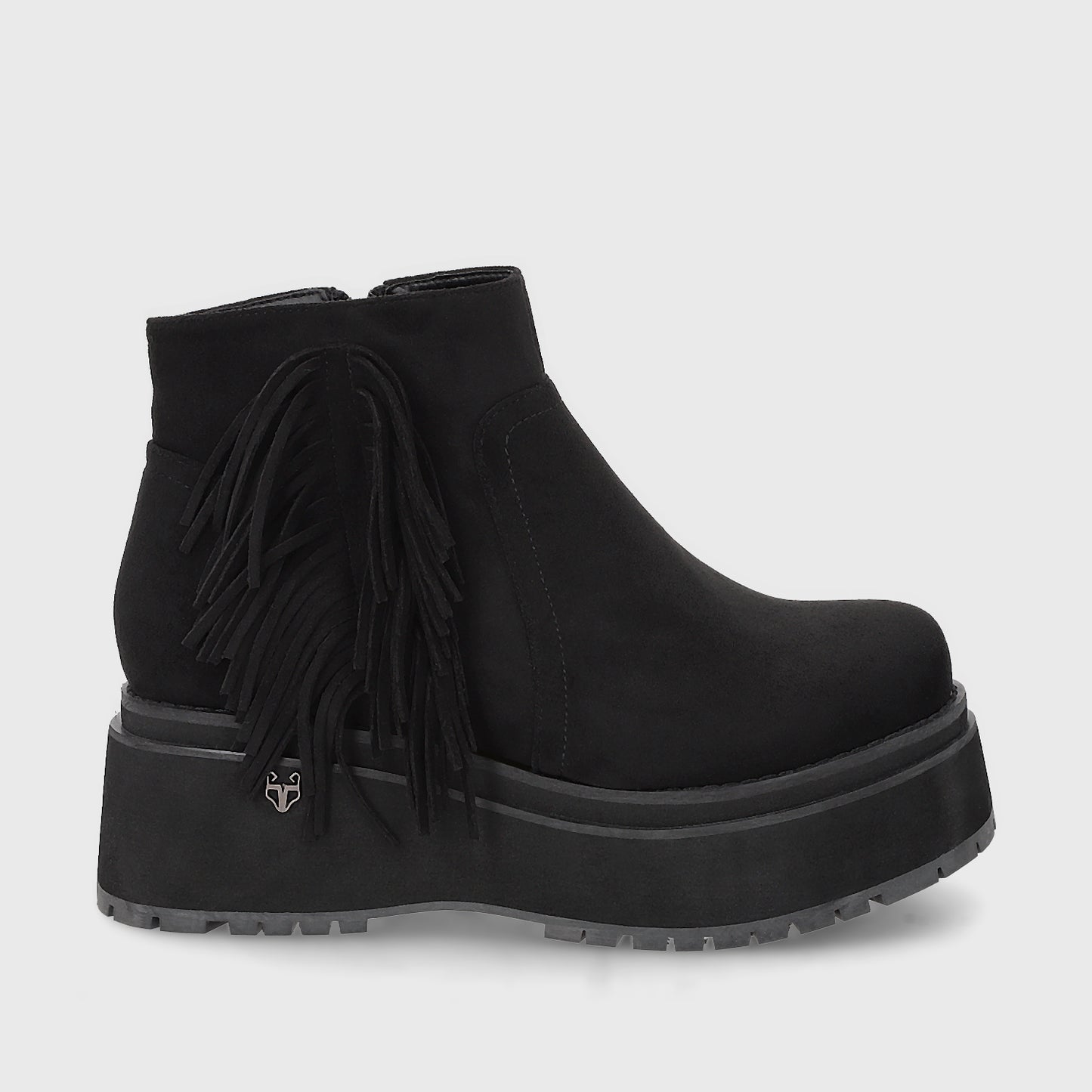 Botin Plataforma Negro Mujer 1509A