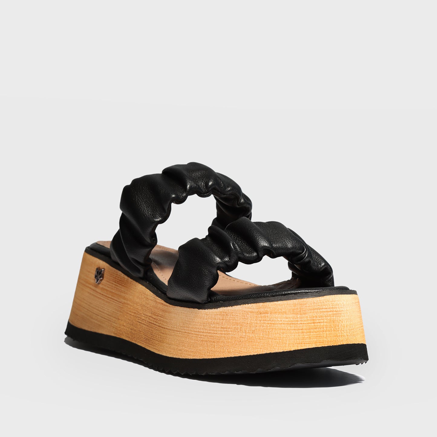 Sandalia Plataforma Negra Mujer 15280