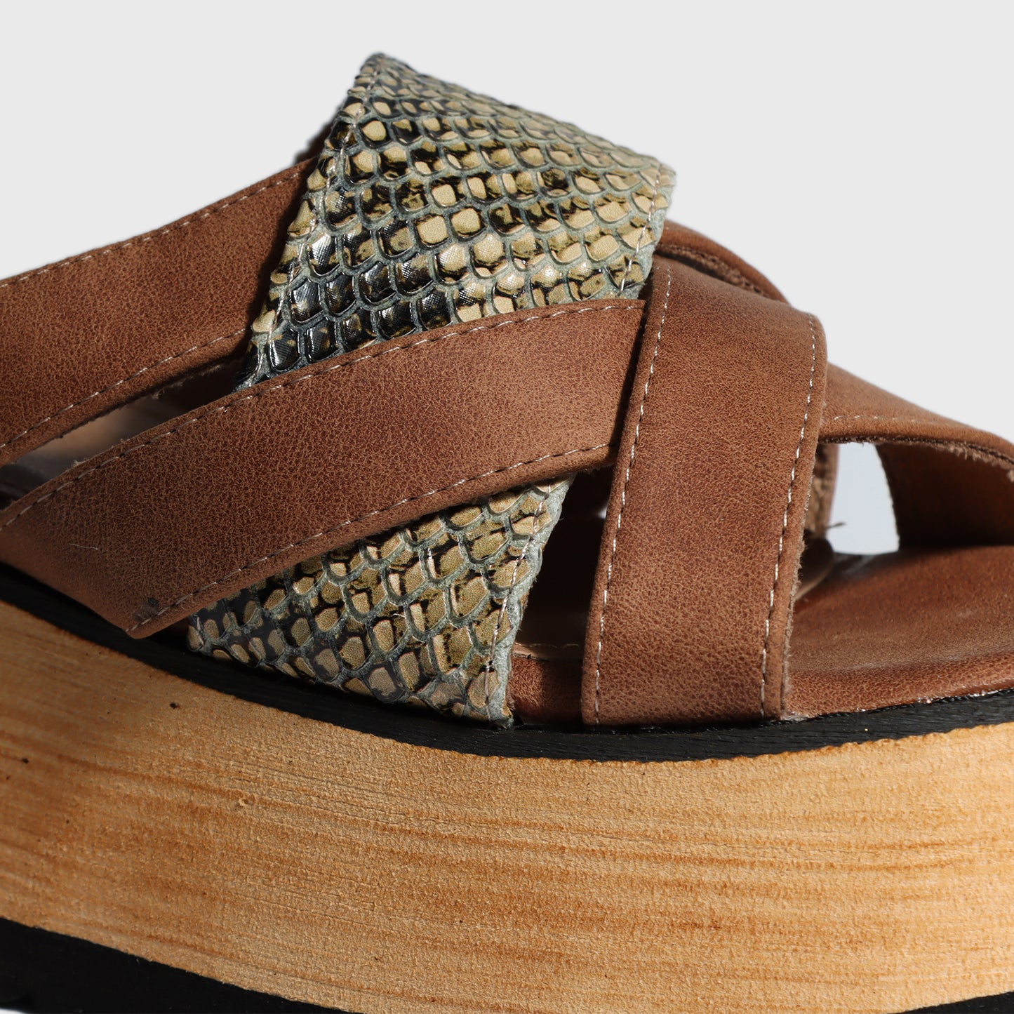 Sandalia Plataforma Animal Print Mujer 15283