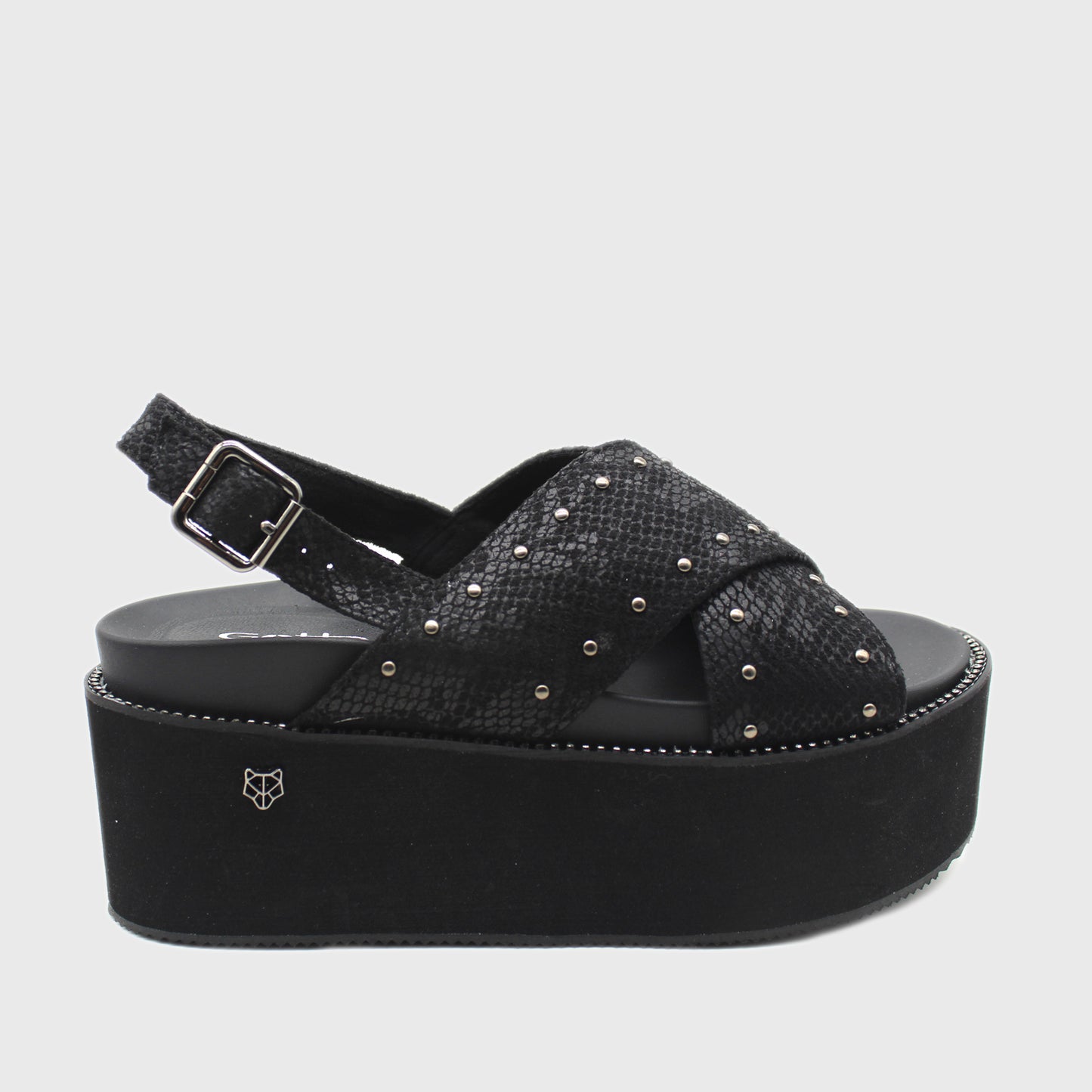Sandalia Negra Mujer 15663