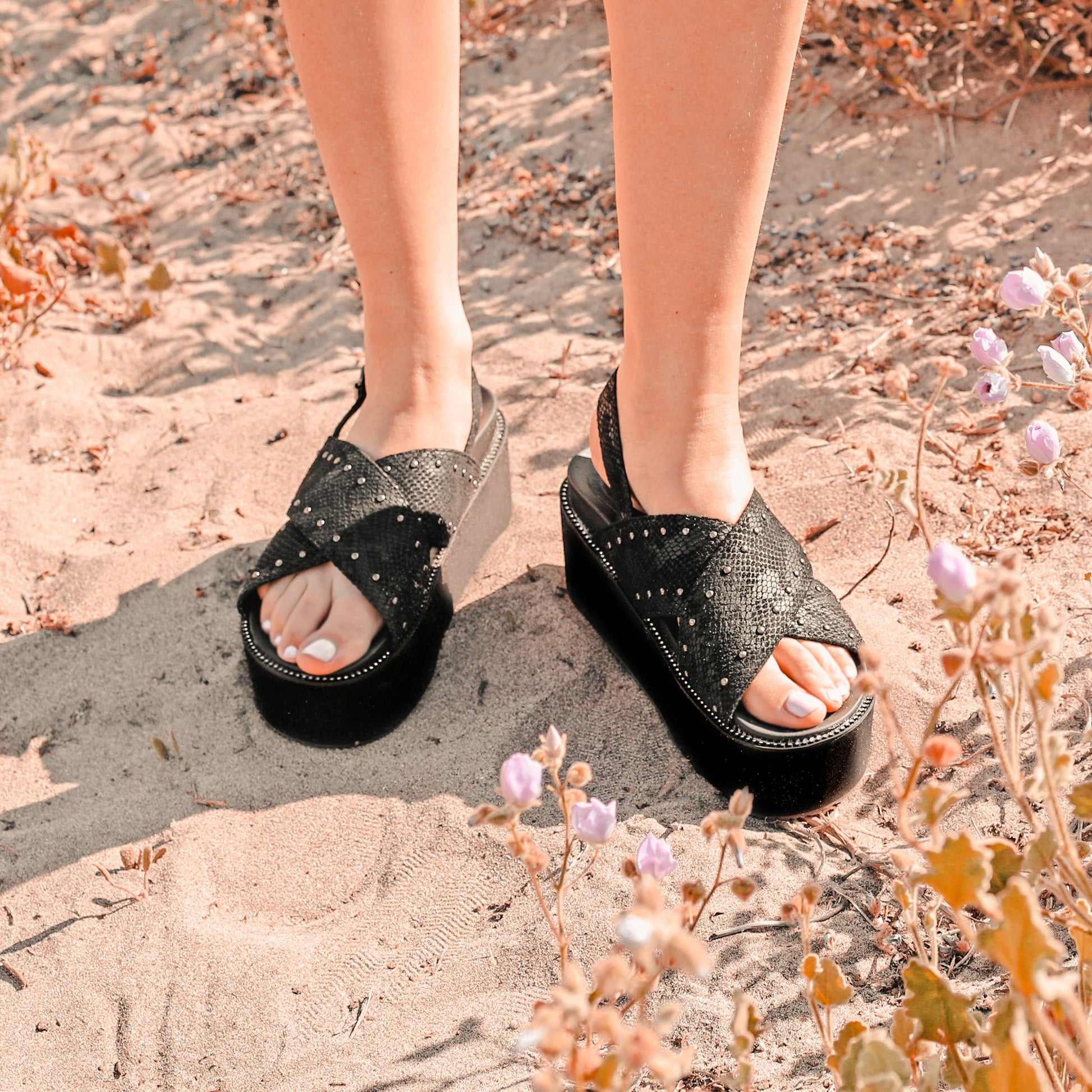 Sandalia Negra Mujer 15663