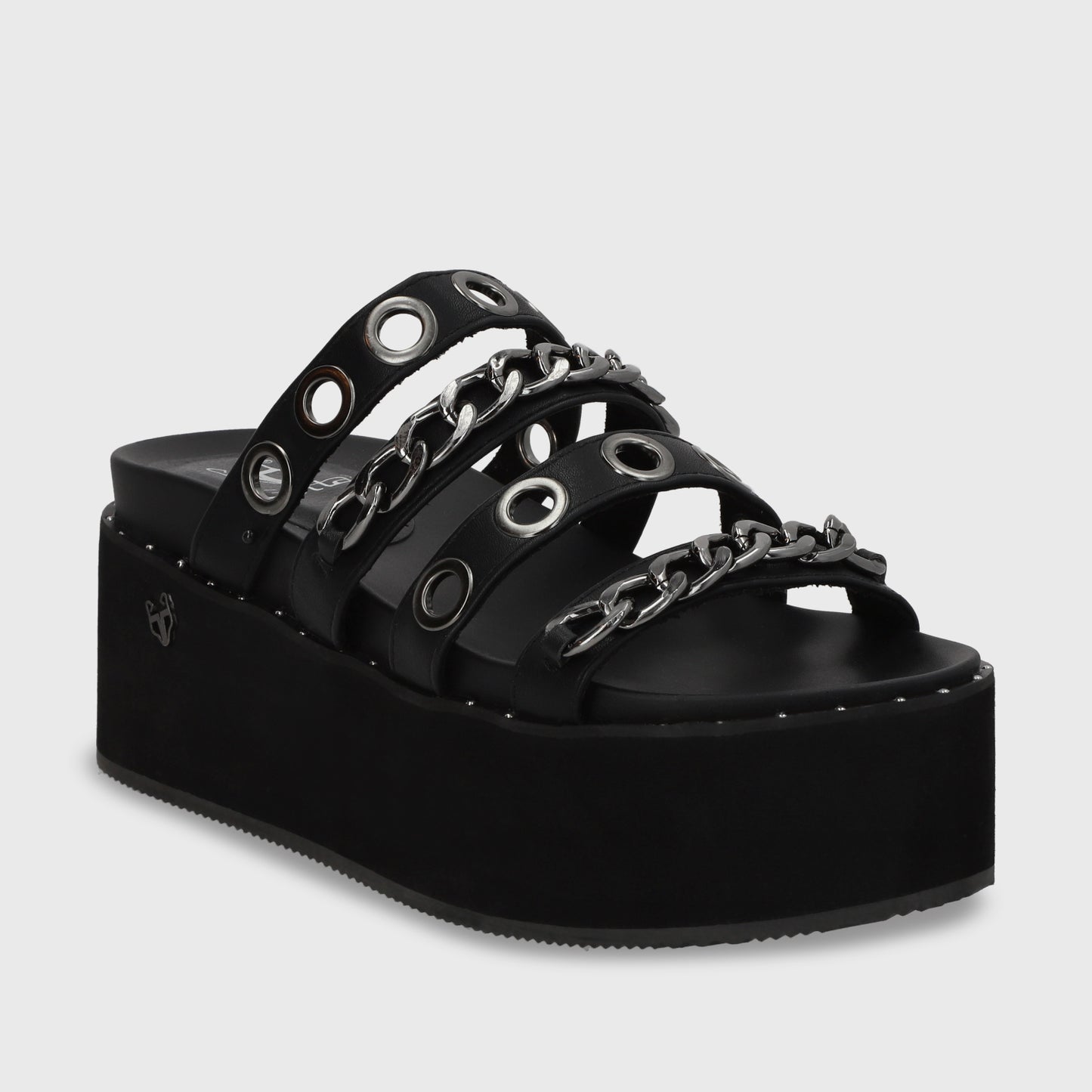 Sandalia Plataforma Negro Mujer 1566C