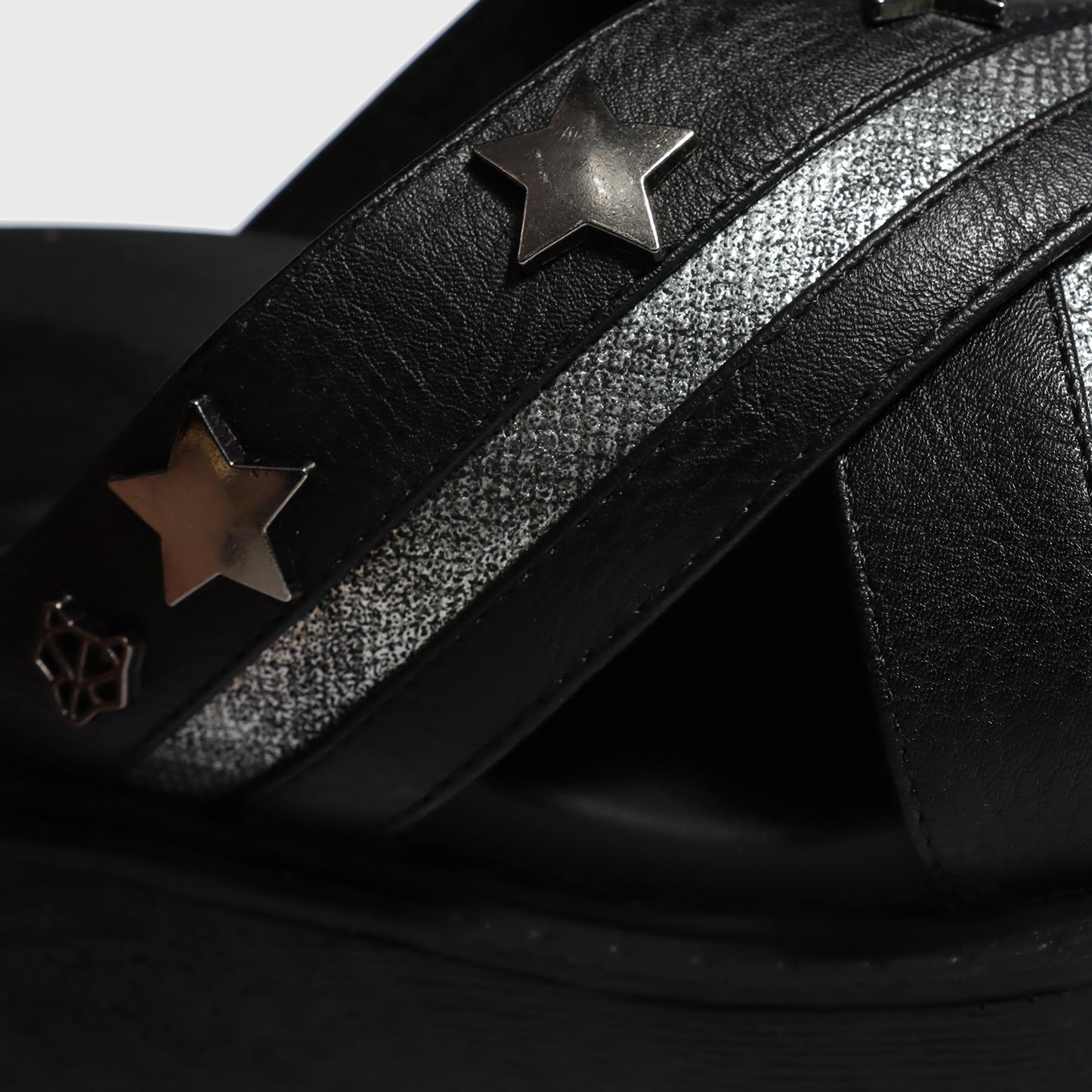 Sandalia Plataforma Negra Mujer 15677