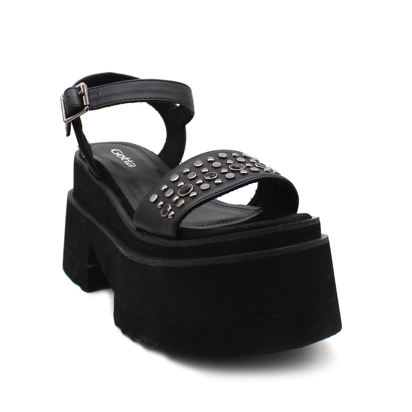 Sandalia Negra Mujer 15682