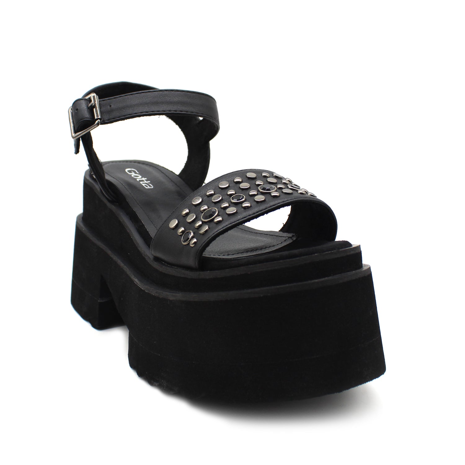 Sandalia Negra Mujer 15682