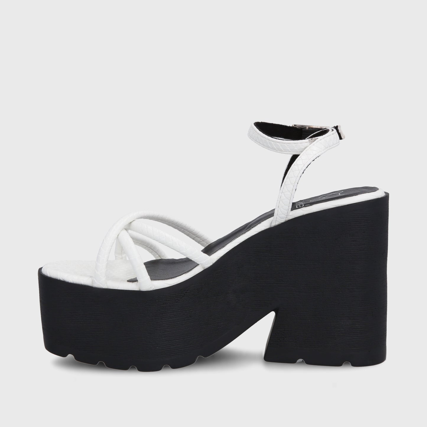 Sandalia Plataforma Blanca Mujer 15694