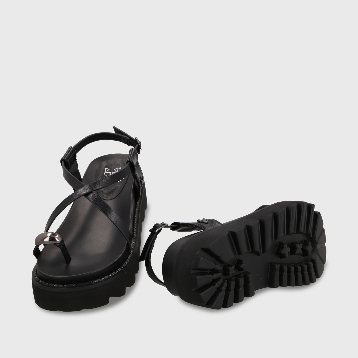 Sandalia Negra Mujer 1573G