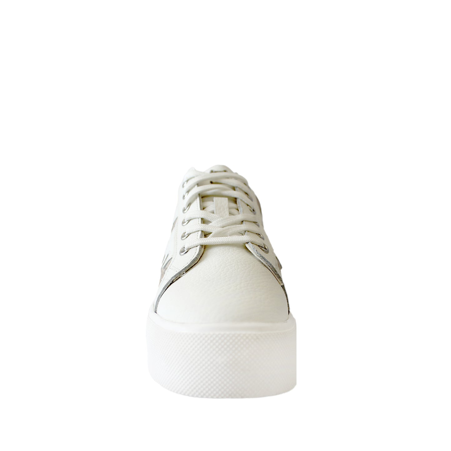 Zapatilla Blanca Cuero Mujer 18513