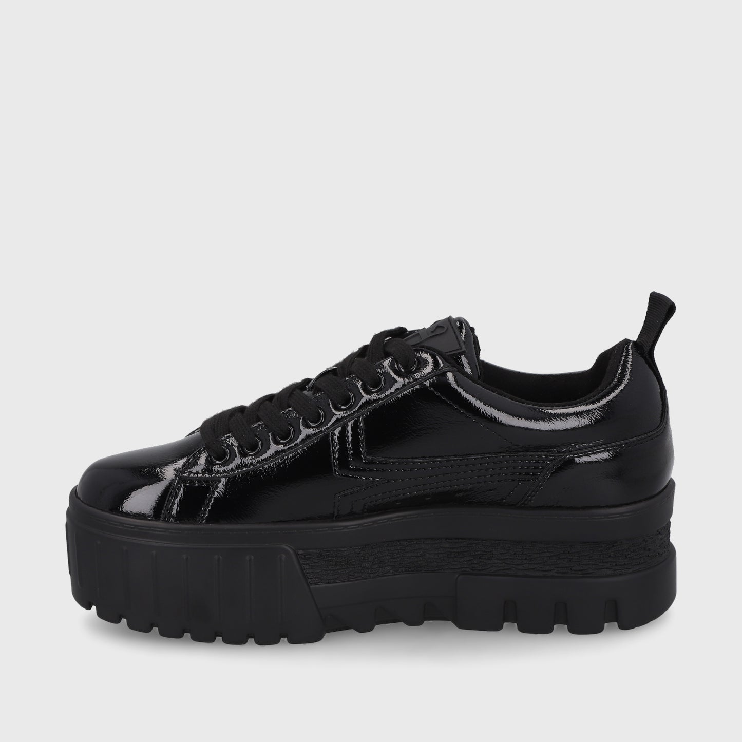 Zapatilla Plataforma Negra Mujer 23243