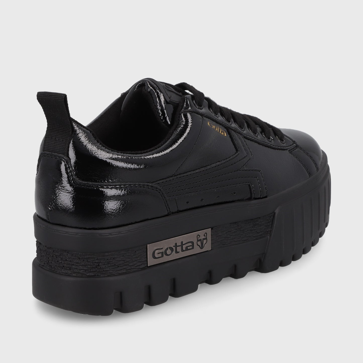Zapatilla Plataforma Negra Mujer 23243