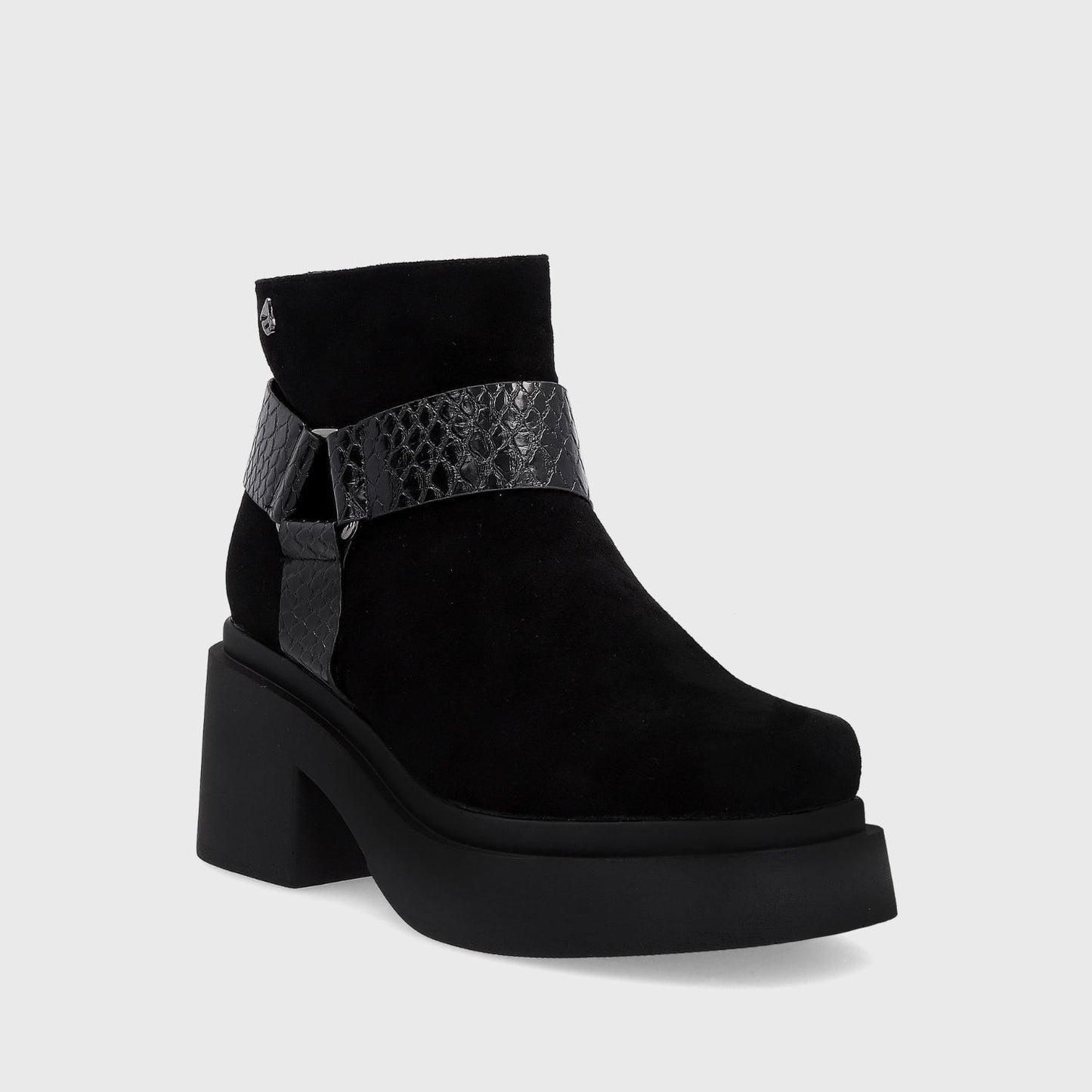 Botín Taco Negro Mujer 25673