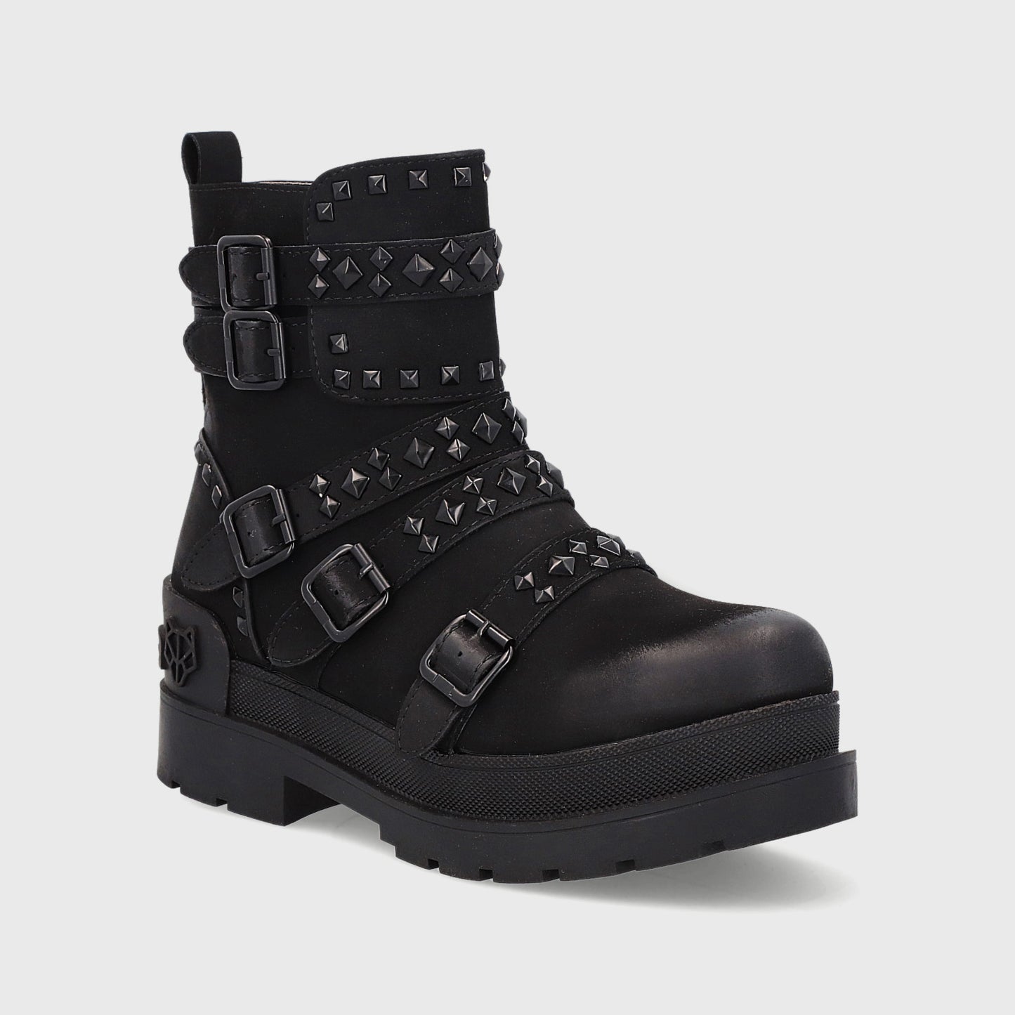 Botín Plataforma Negro Mujer 25682