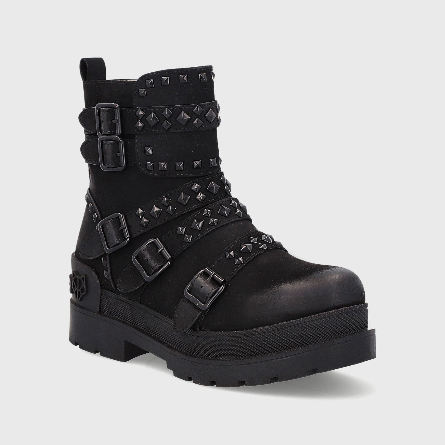 Botín Plataforma Negro Mujer 25682