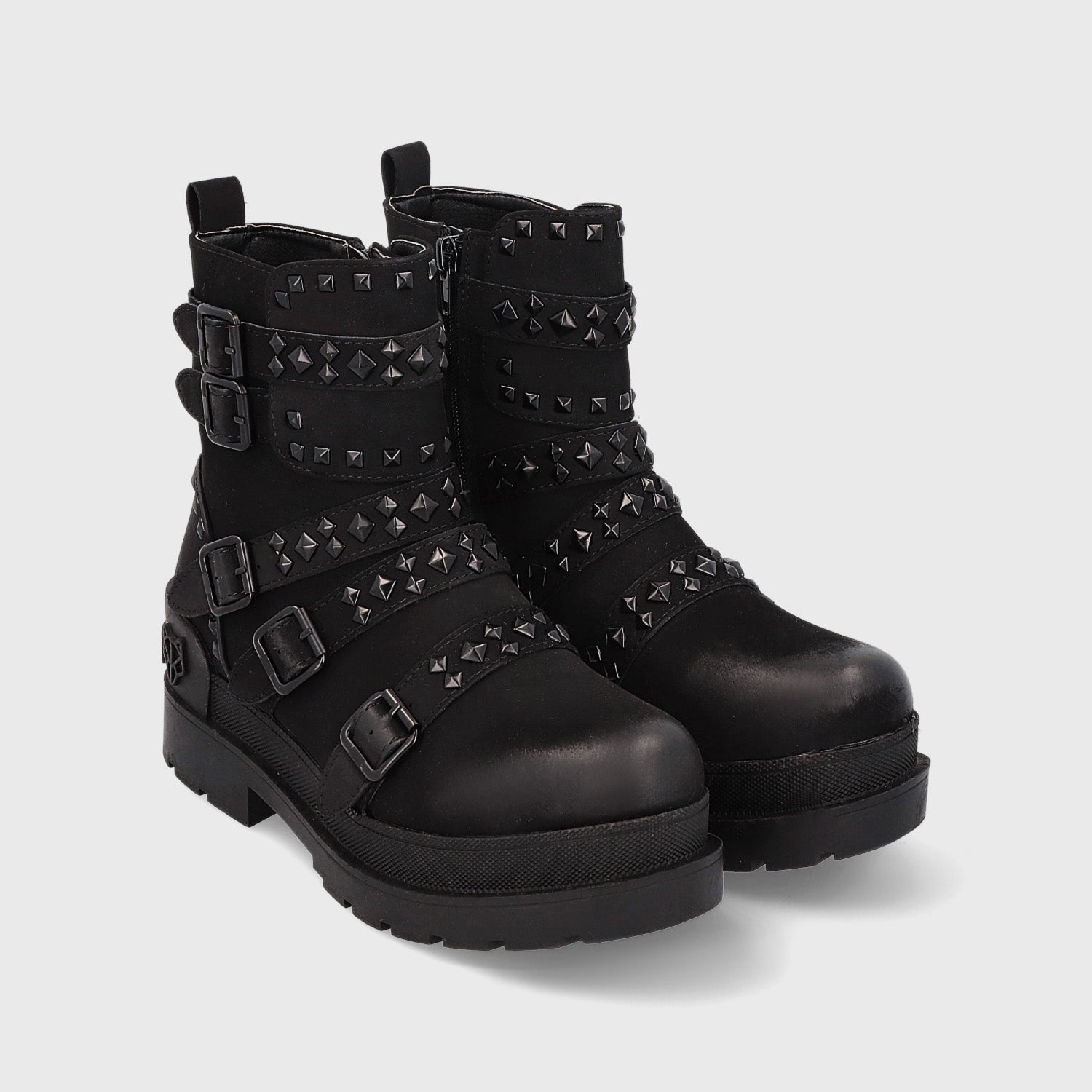 Botín Plataforma Negro Mujer 25682