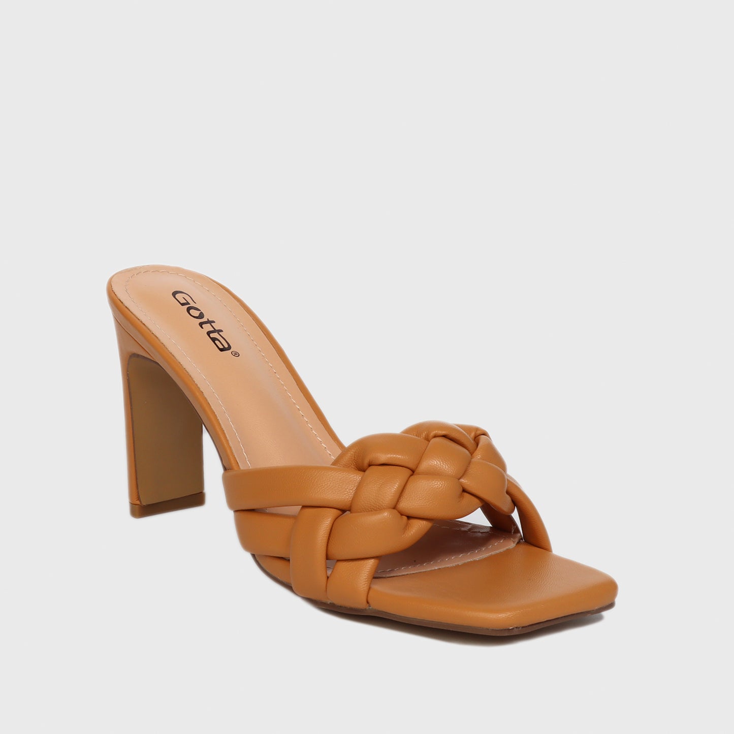 Sandalia Taco Camel Mujer 25701