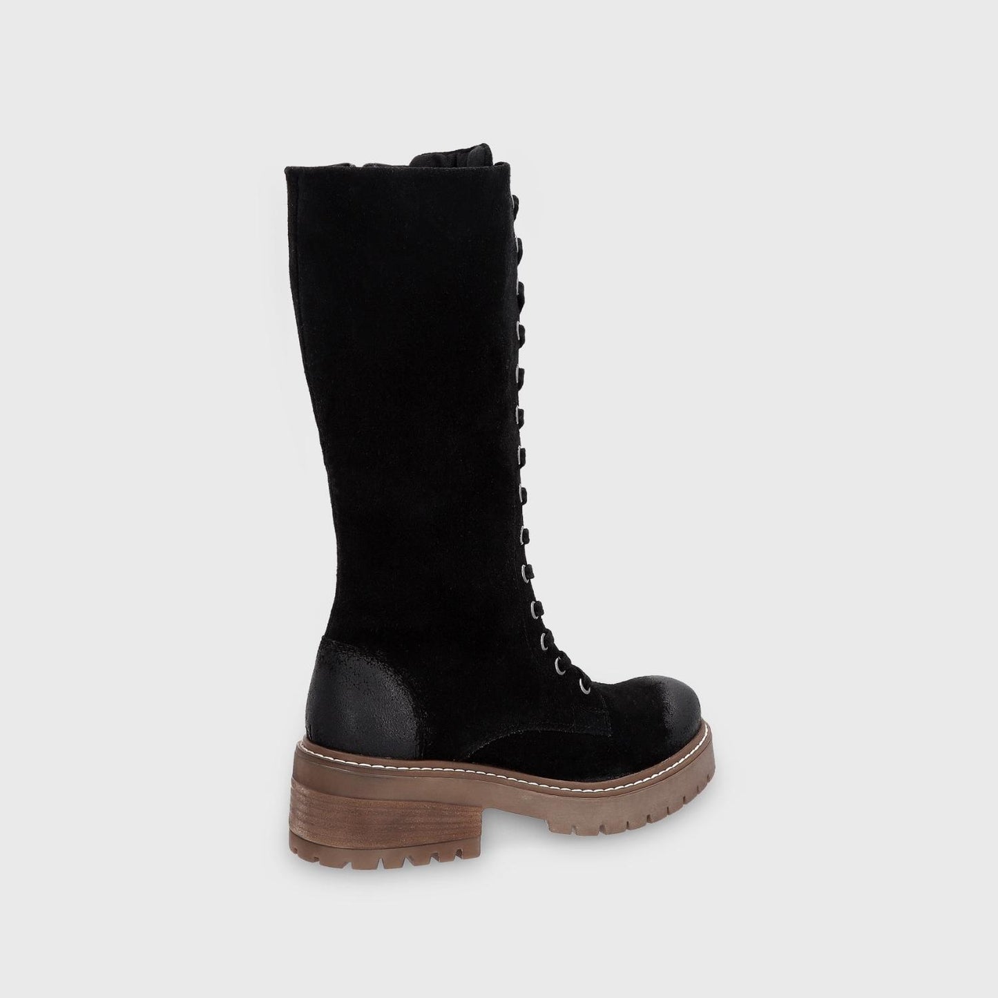 Bota Cuero Negra Mujer 28505
