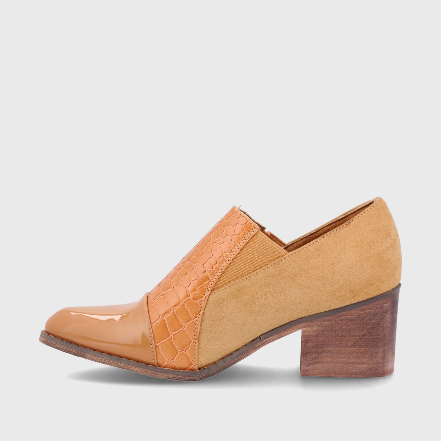 Zapato Taco Camel Mujer 33731