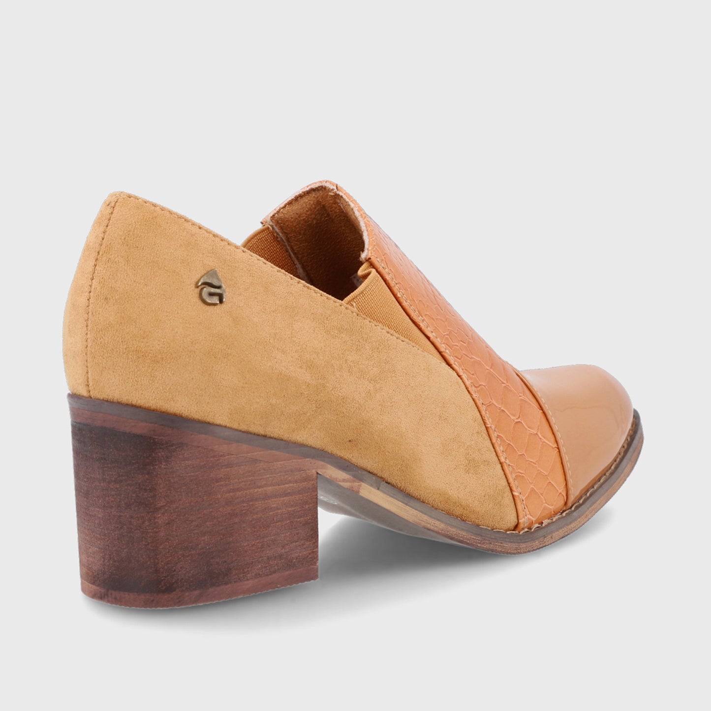 Zapato Taco Camel Mujer 33731