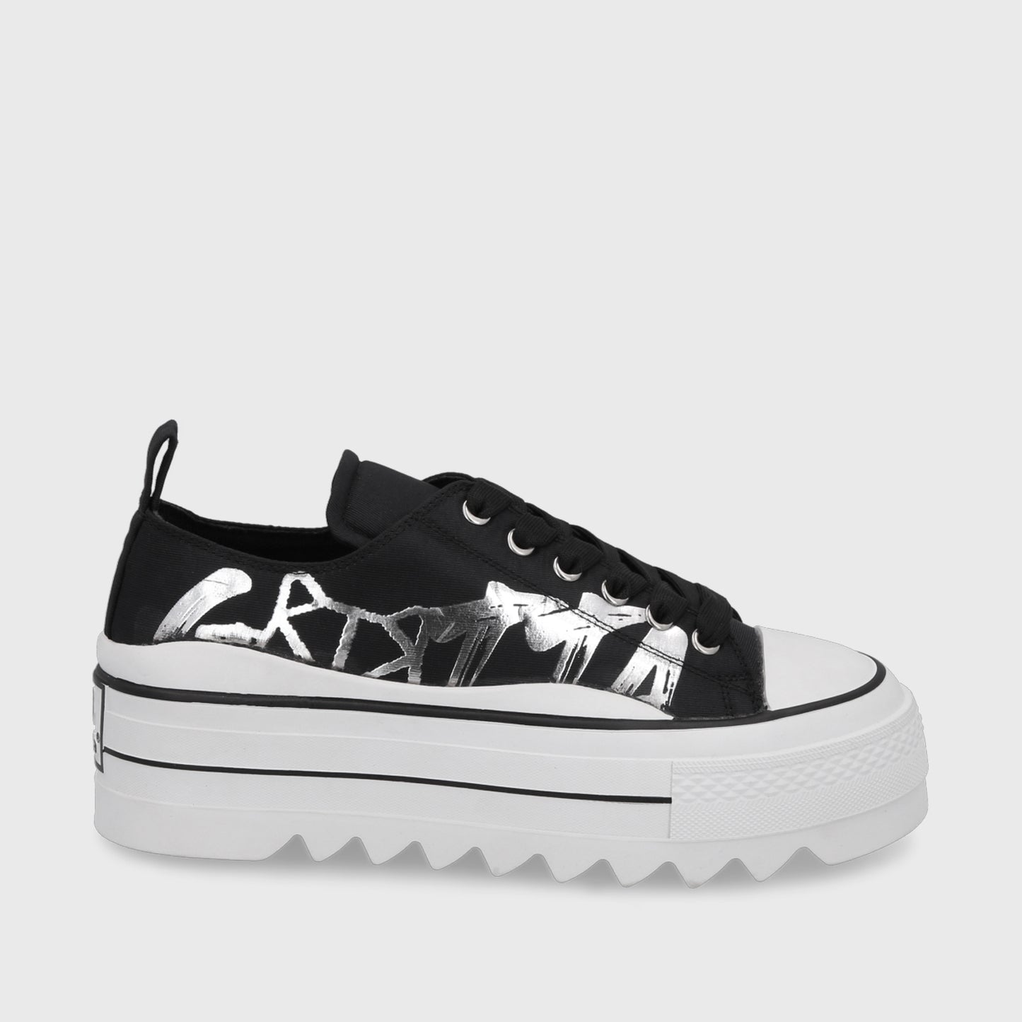 Zapatilla Plataforma Negra Mujer 33741