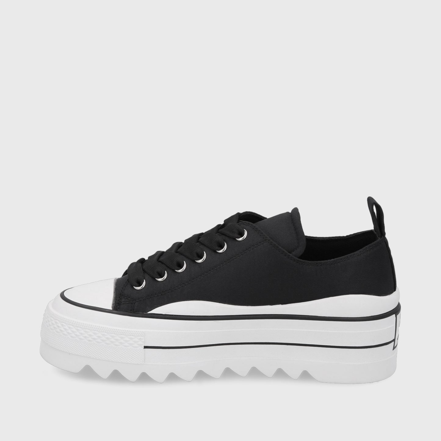 Zapatilla Plataforma Negra Mujer 33741