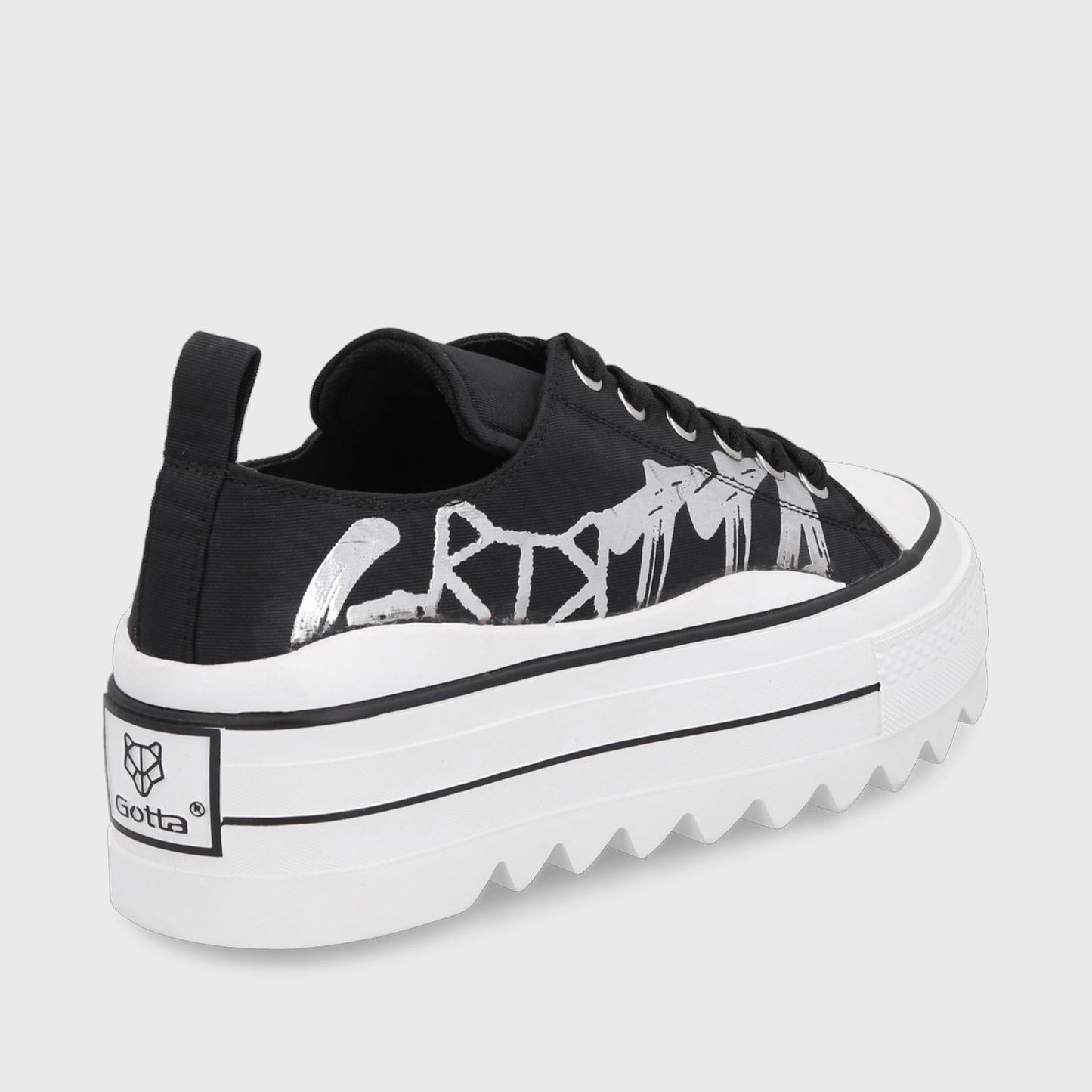 Zapatilla Plataforma Negra Mujer 33741