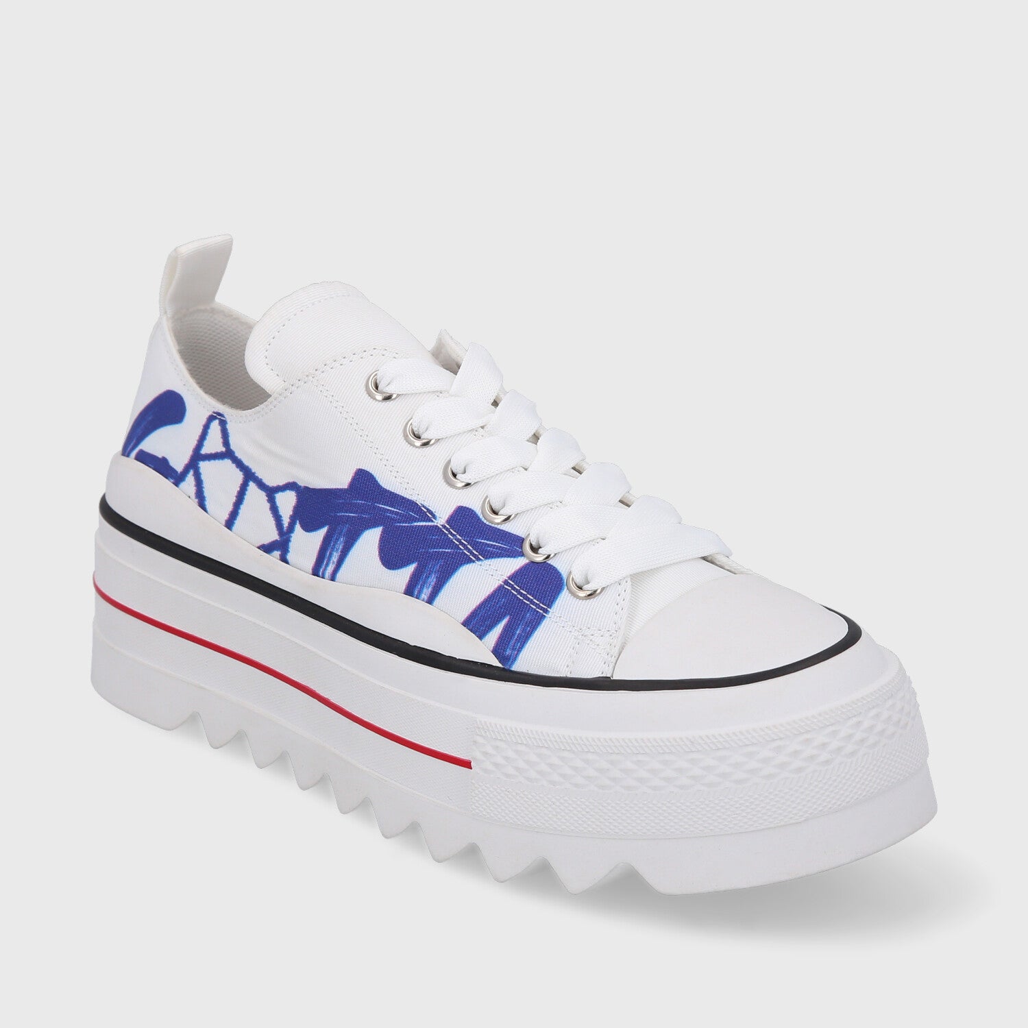 Zapatilla Plataforma Blanca Mujer 33741