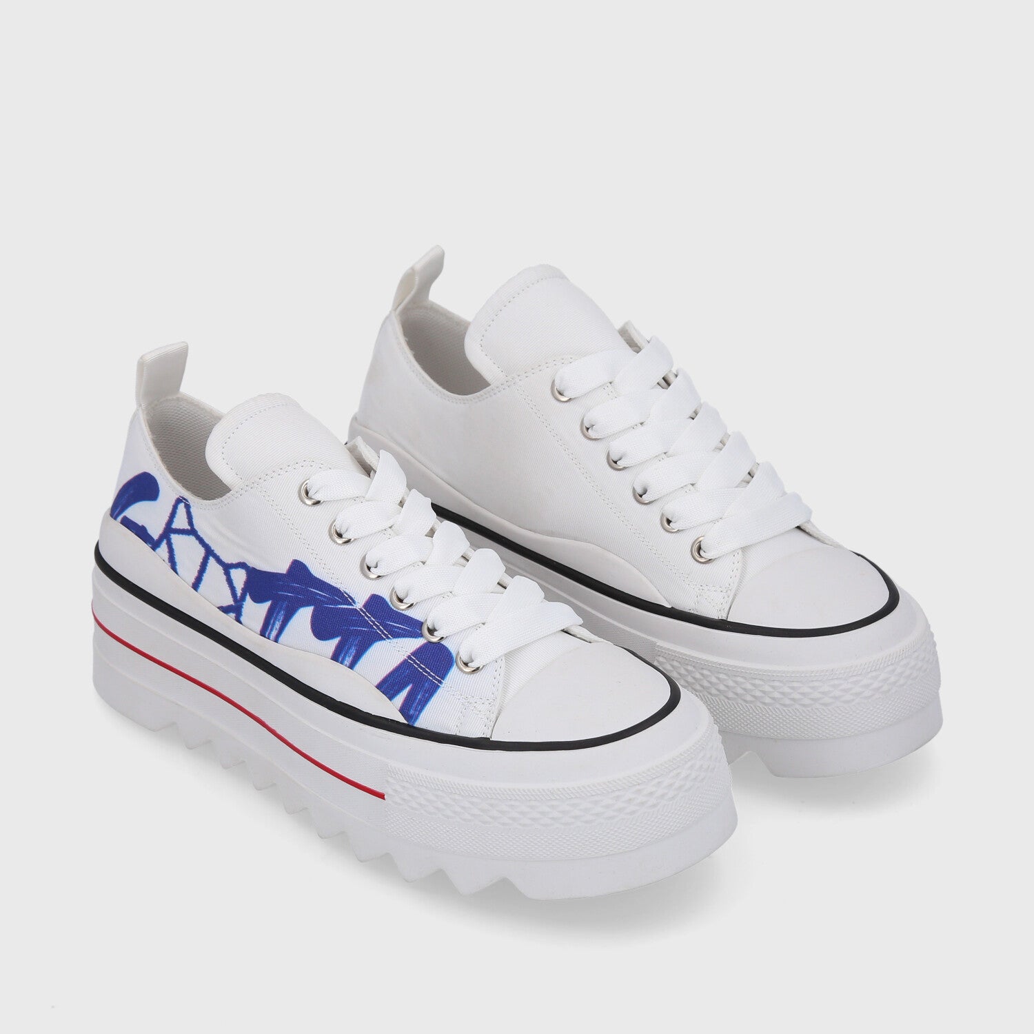 Zapatilla Plataforma Blanca Mujer 33741