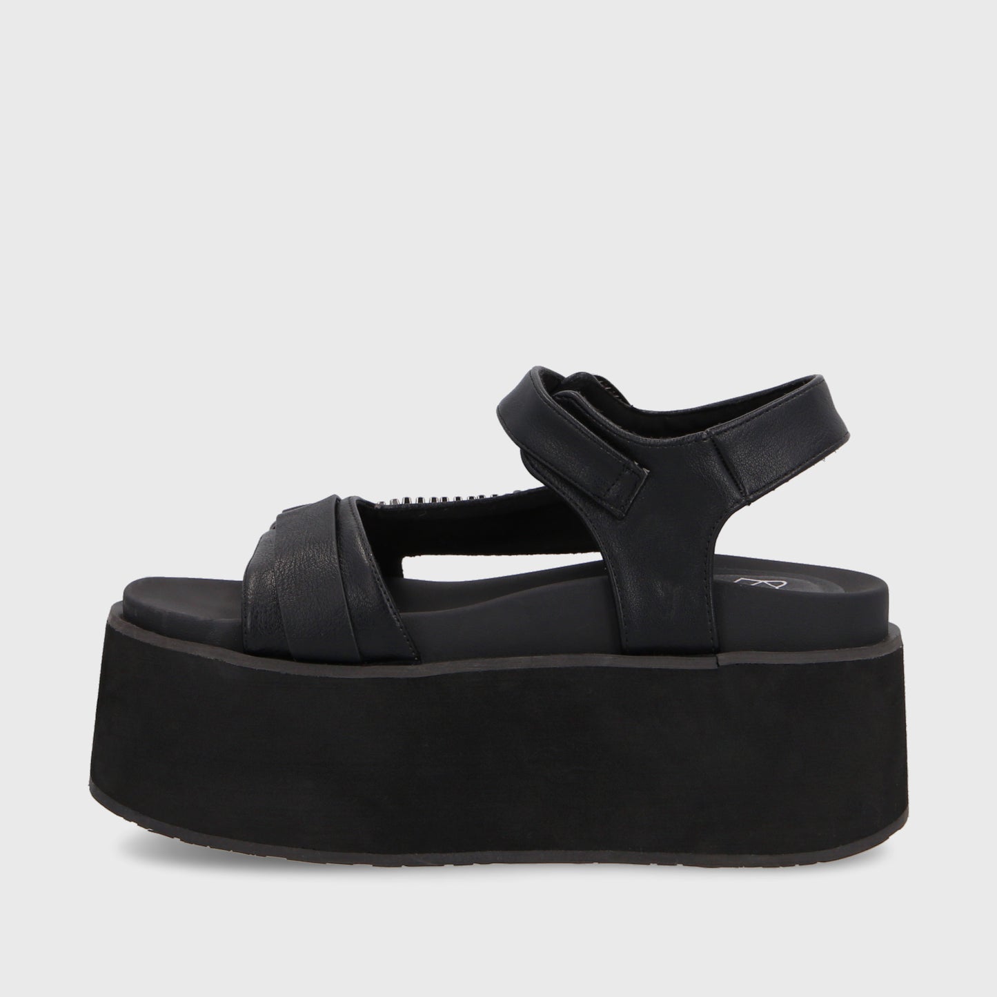 Sandalia Plataforma Negra Mujer 35183