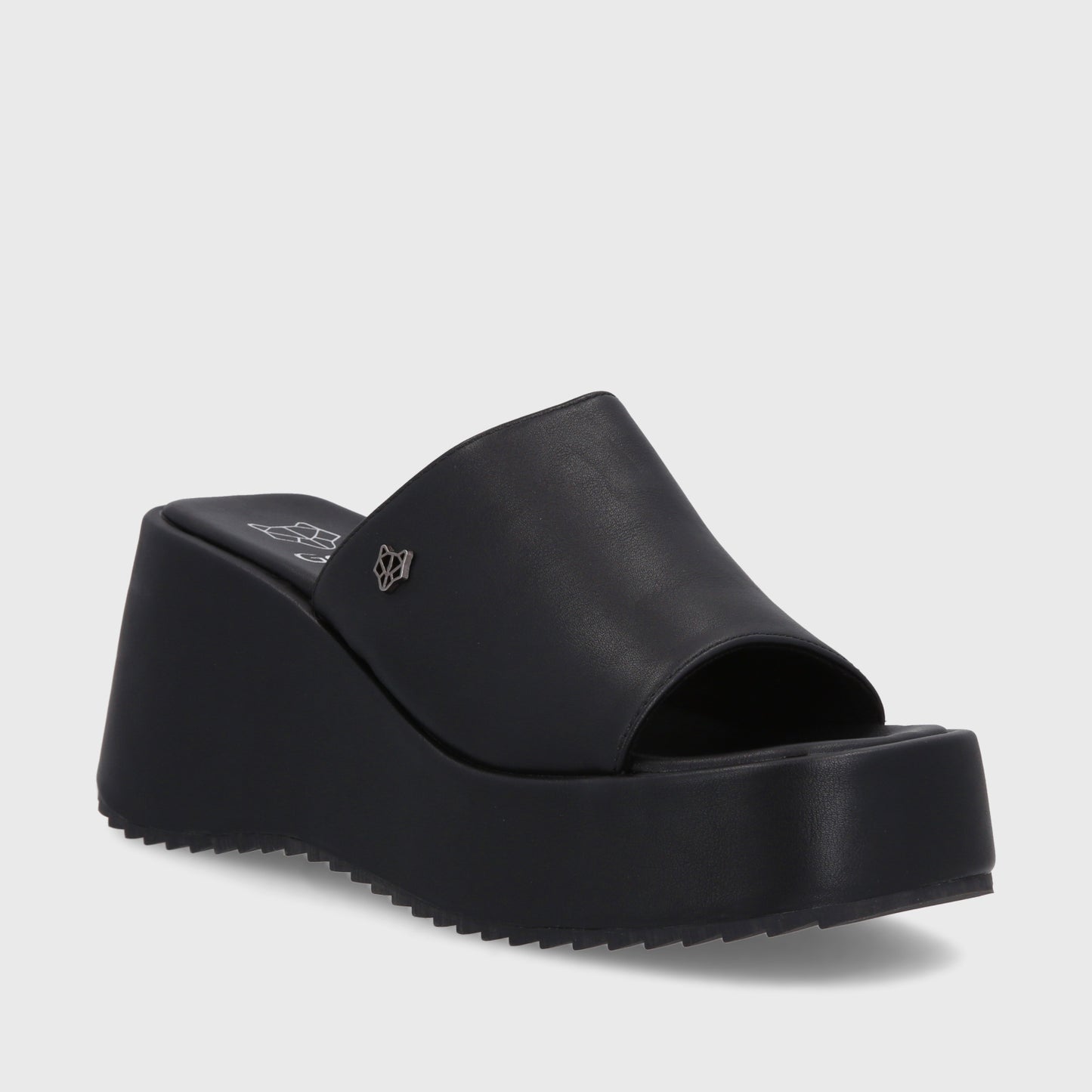 Sandalia Plataforma Negra Mujer 35240