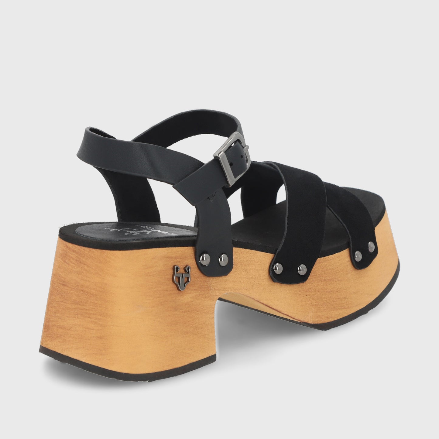 Sandalia Negra Mujer 35263
