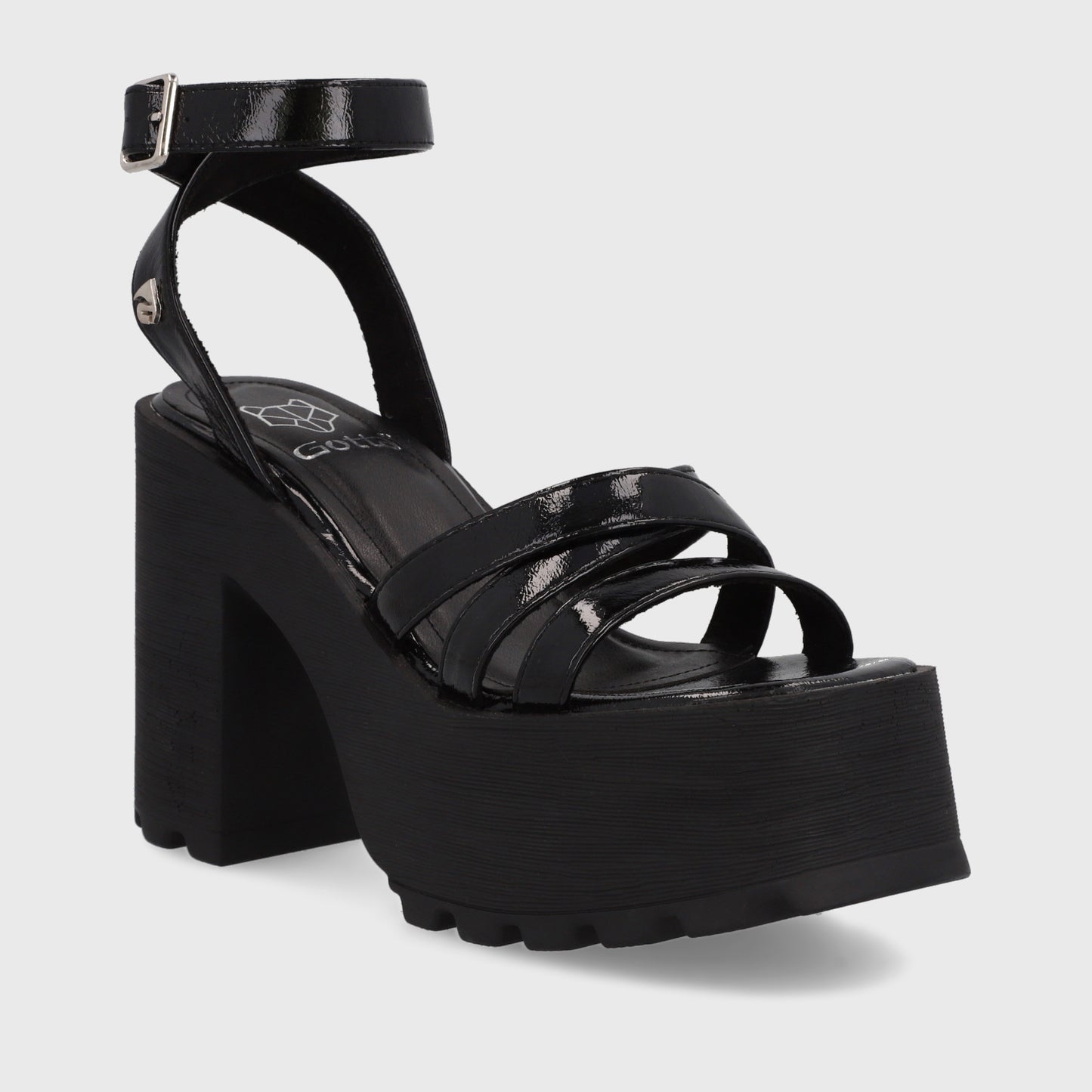 Sandalia Plataforma Negra Mujer 35282