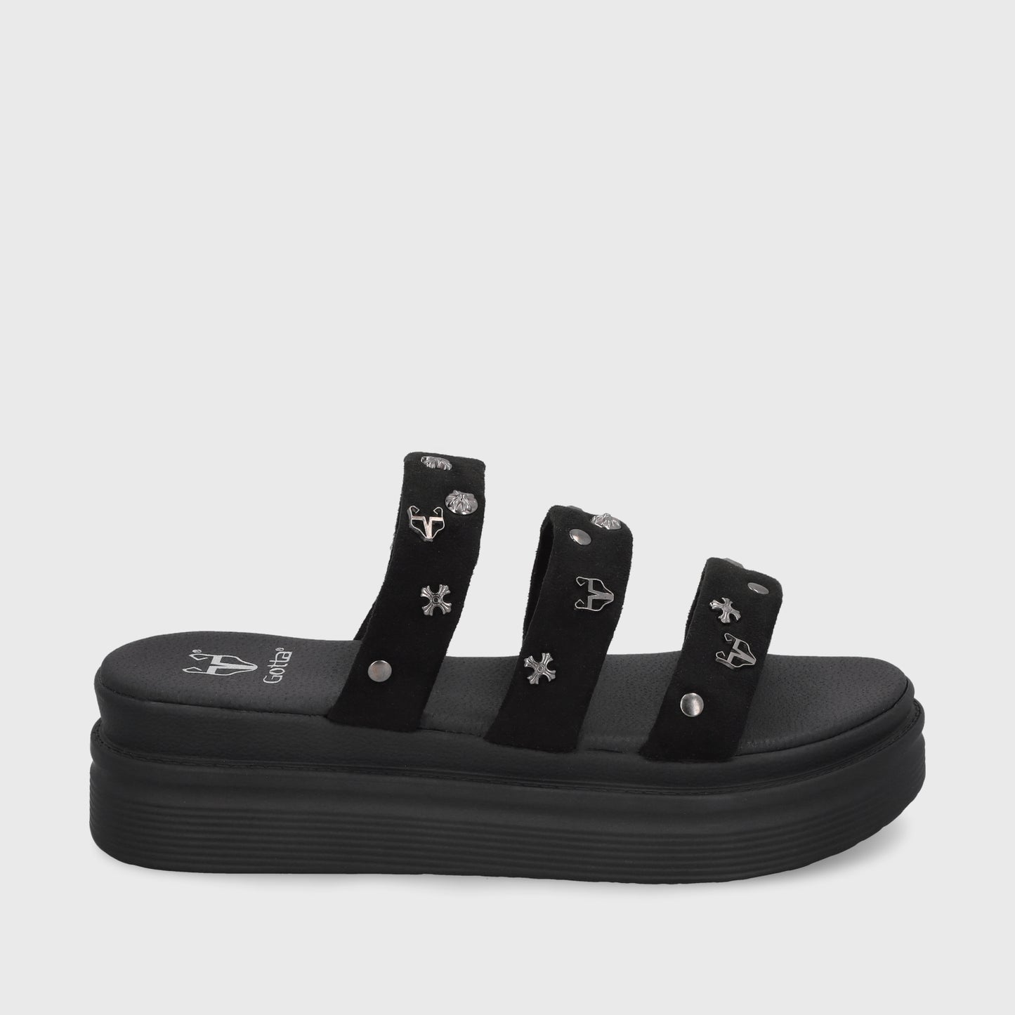 Sandalia Negra Mujer 43012