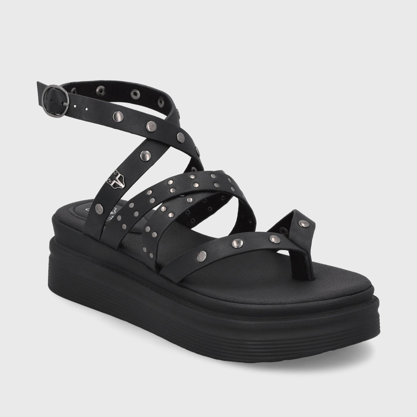 Sandalia Negra Mujer 43013