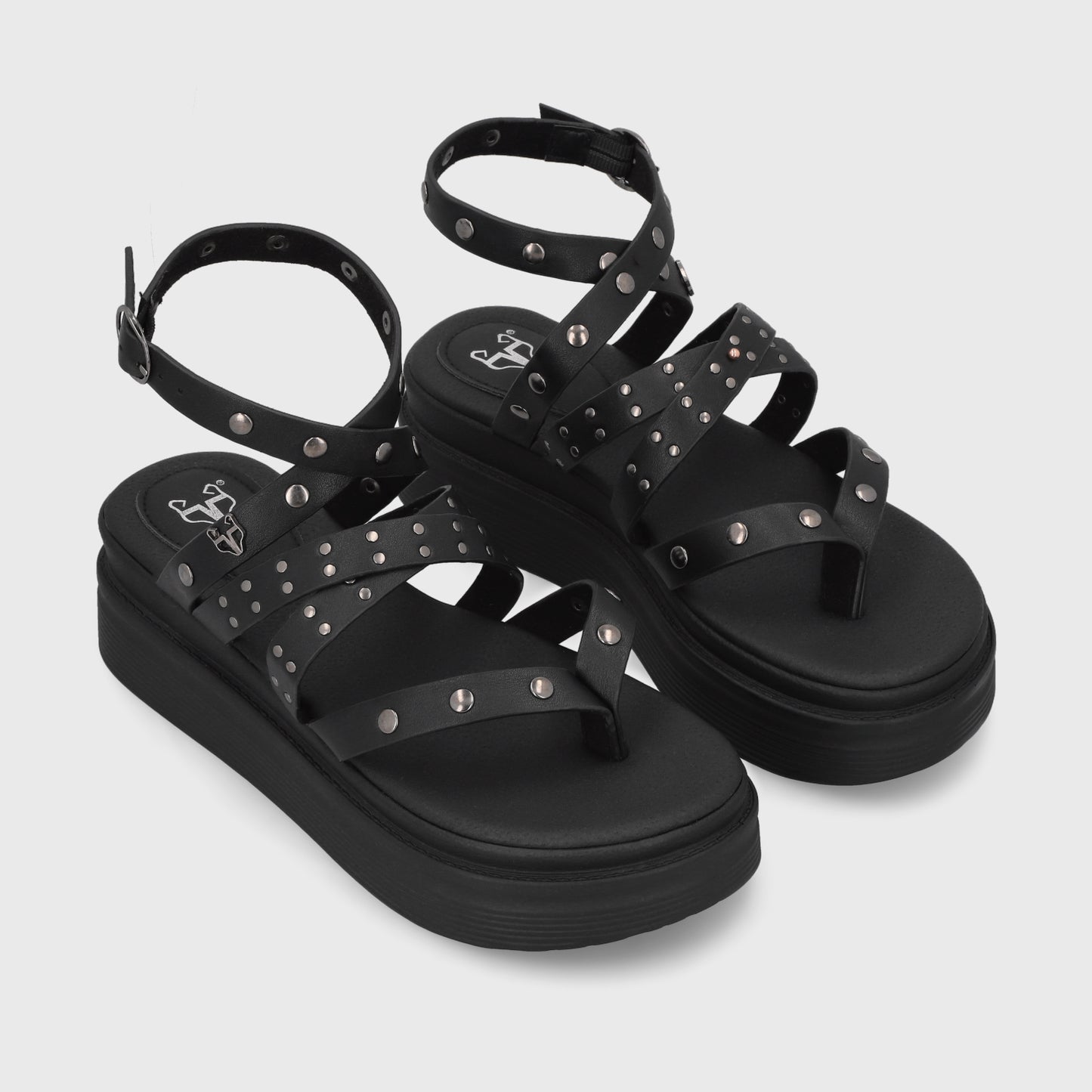 Sandalia Negra Mujer 43013