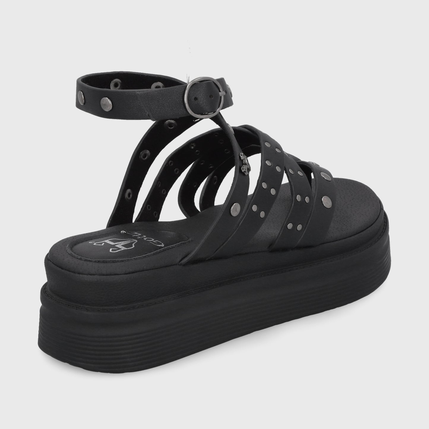 Sandalia Negra Mujer 43013