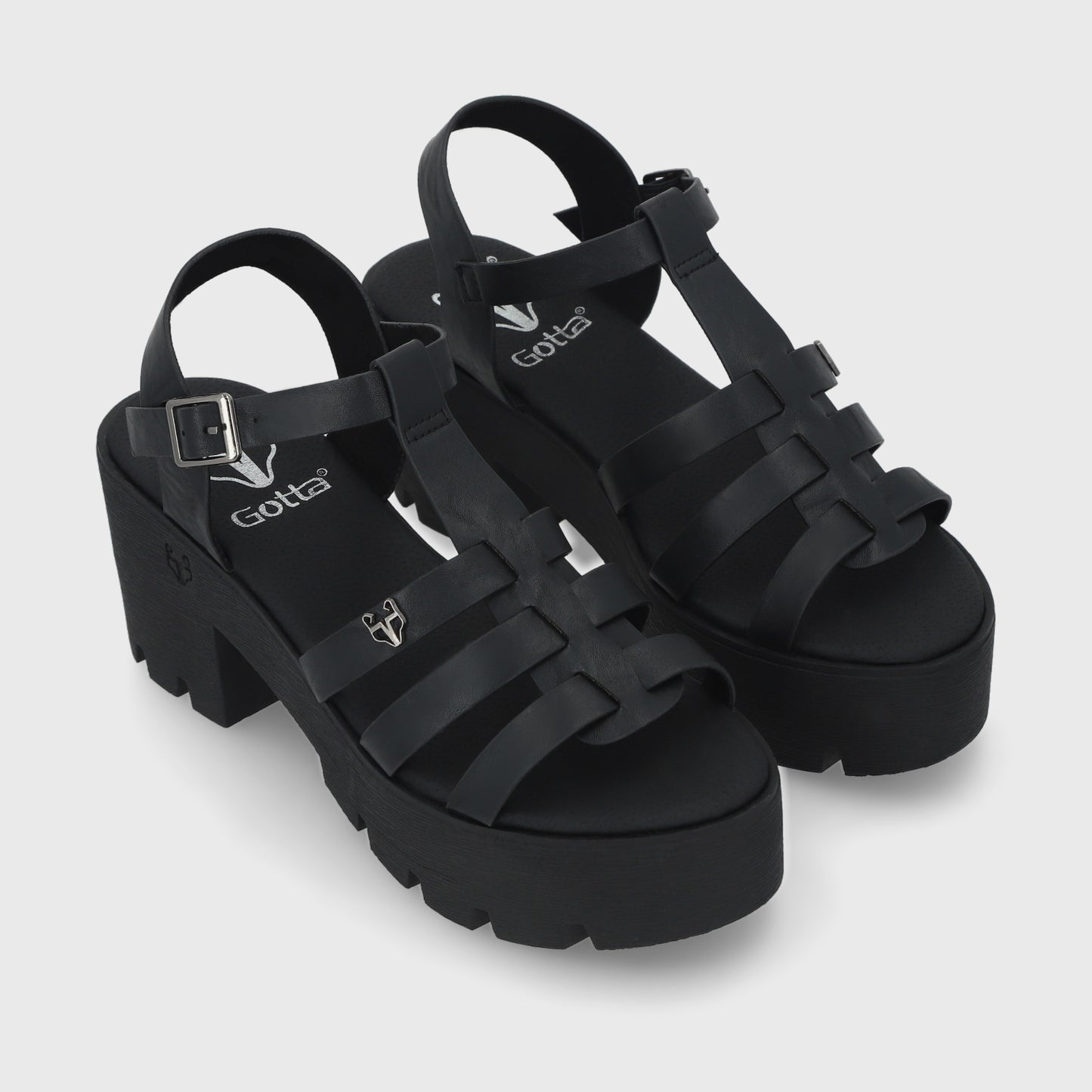 Sandalia Negra Mujer 43023