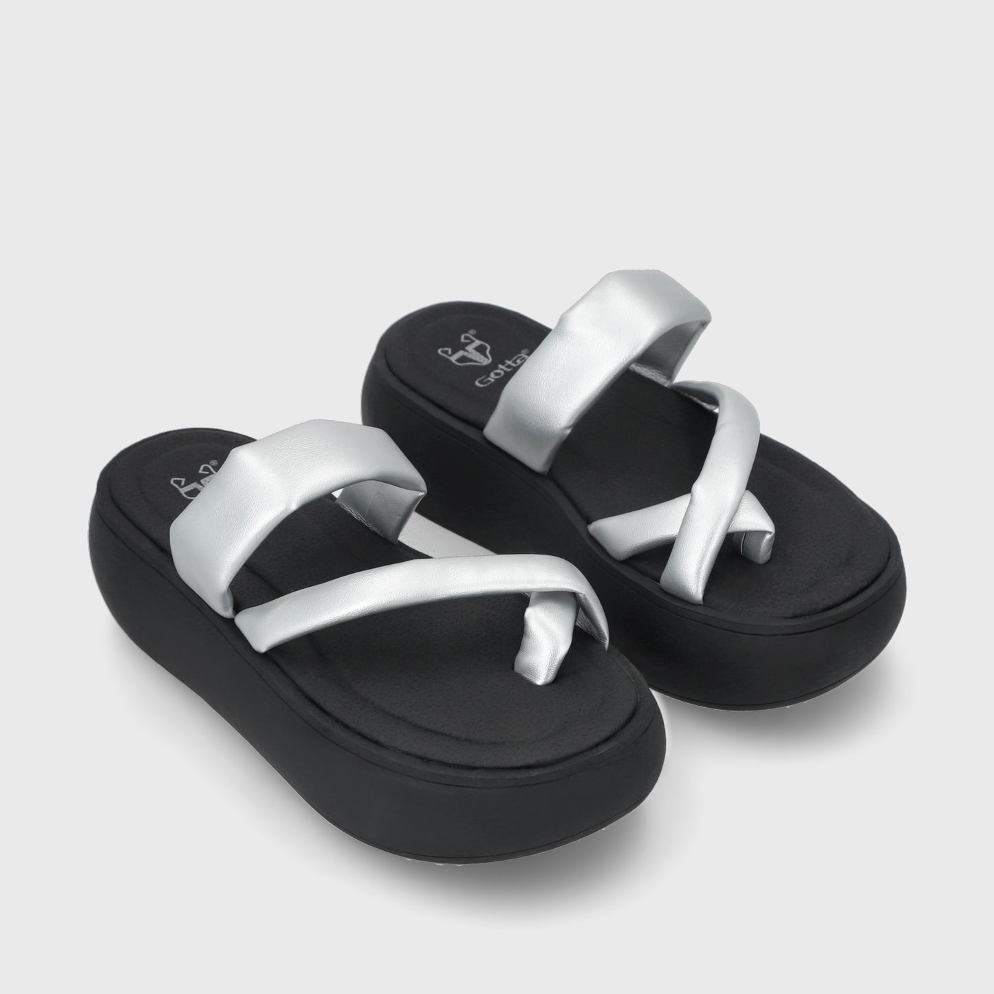Sandalia Plateada Mujer 43031