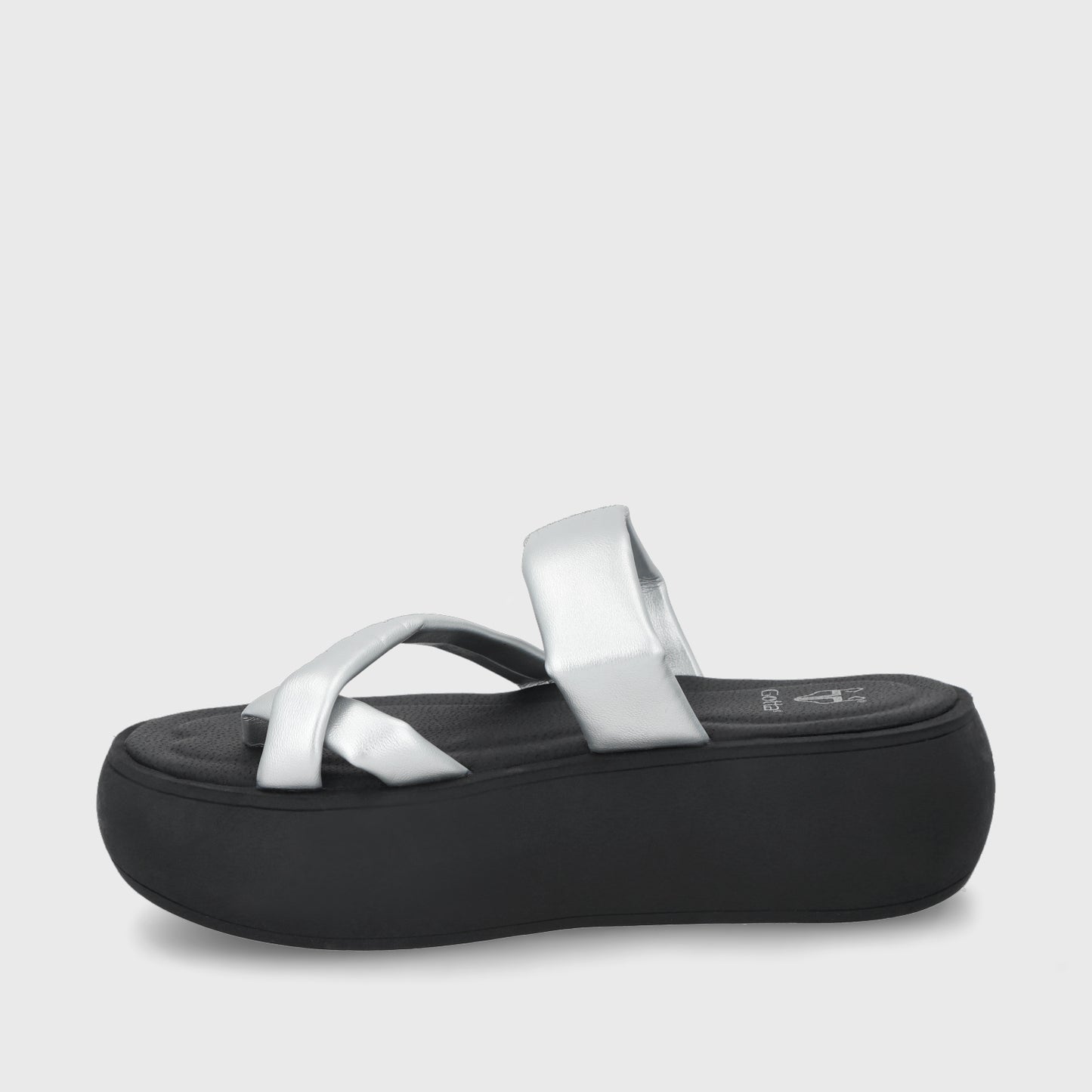 Sandalia Plateada Mujer 43031
