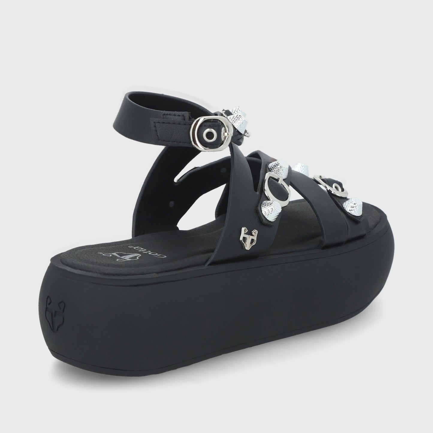 Sandalia Negra Mujer 43032