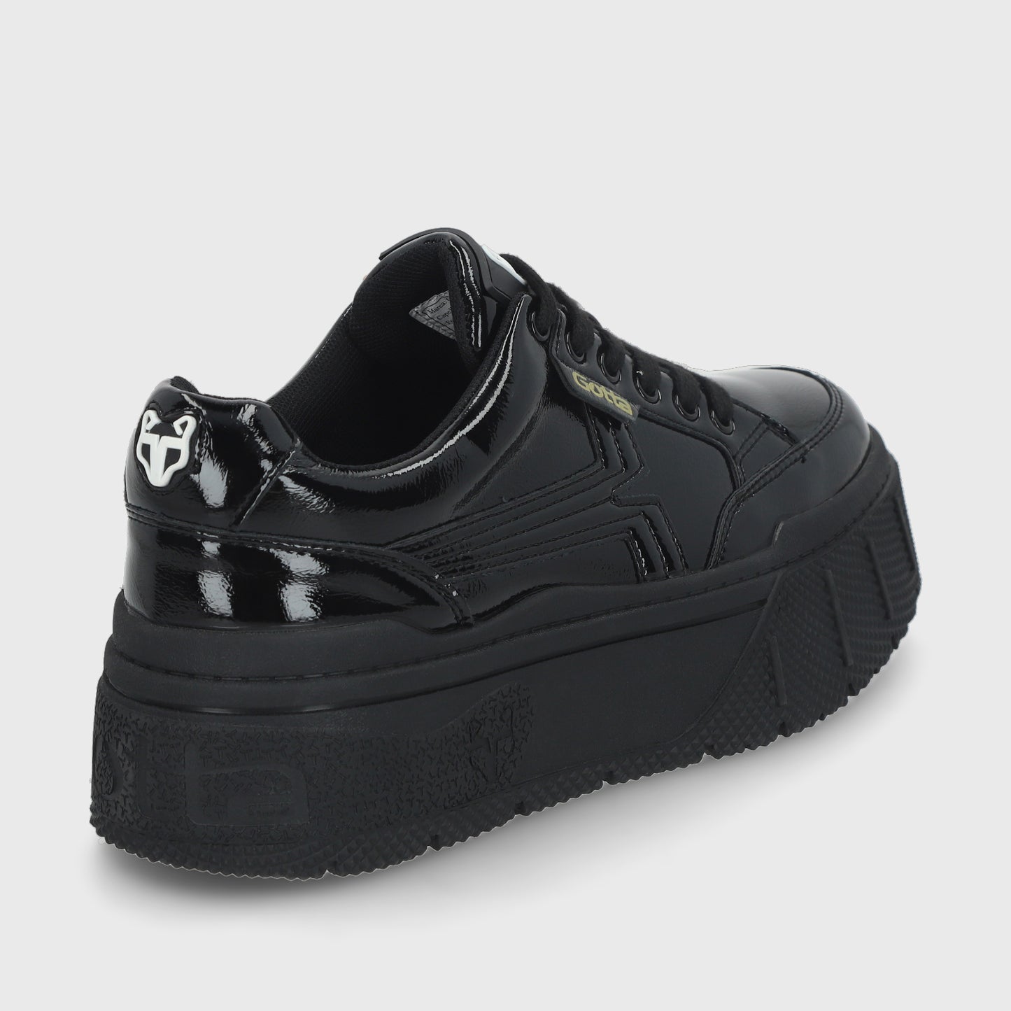 Zapatilla Negra Charol Mujer 43051