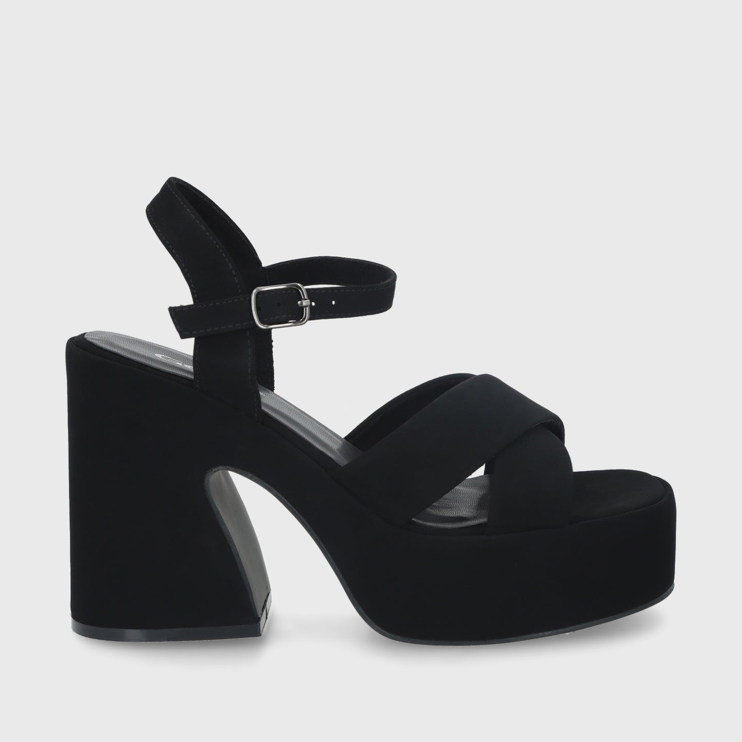 Sandalia Negra Mujer 45701