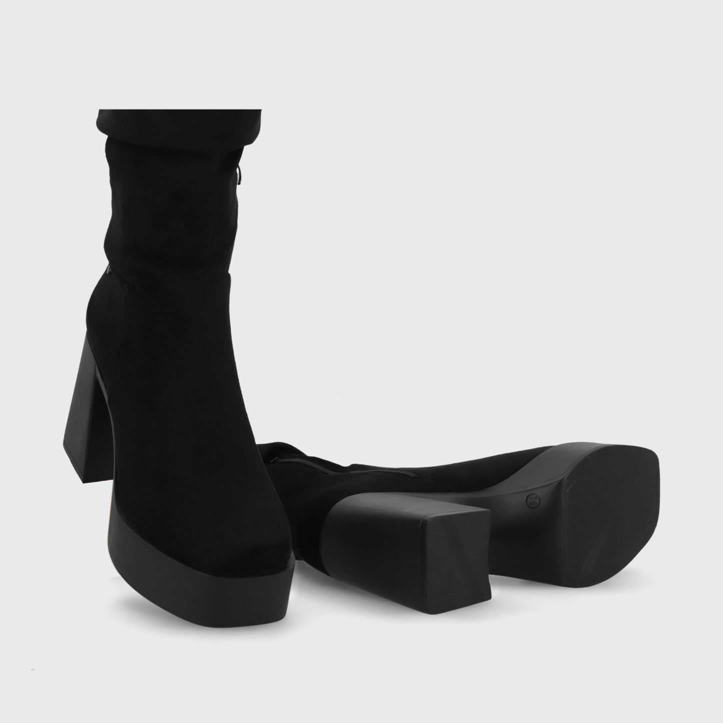 Bota Taco Negra Mujer 45773