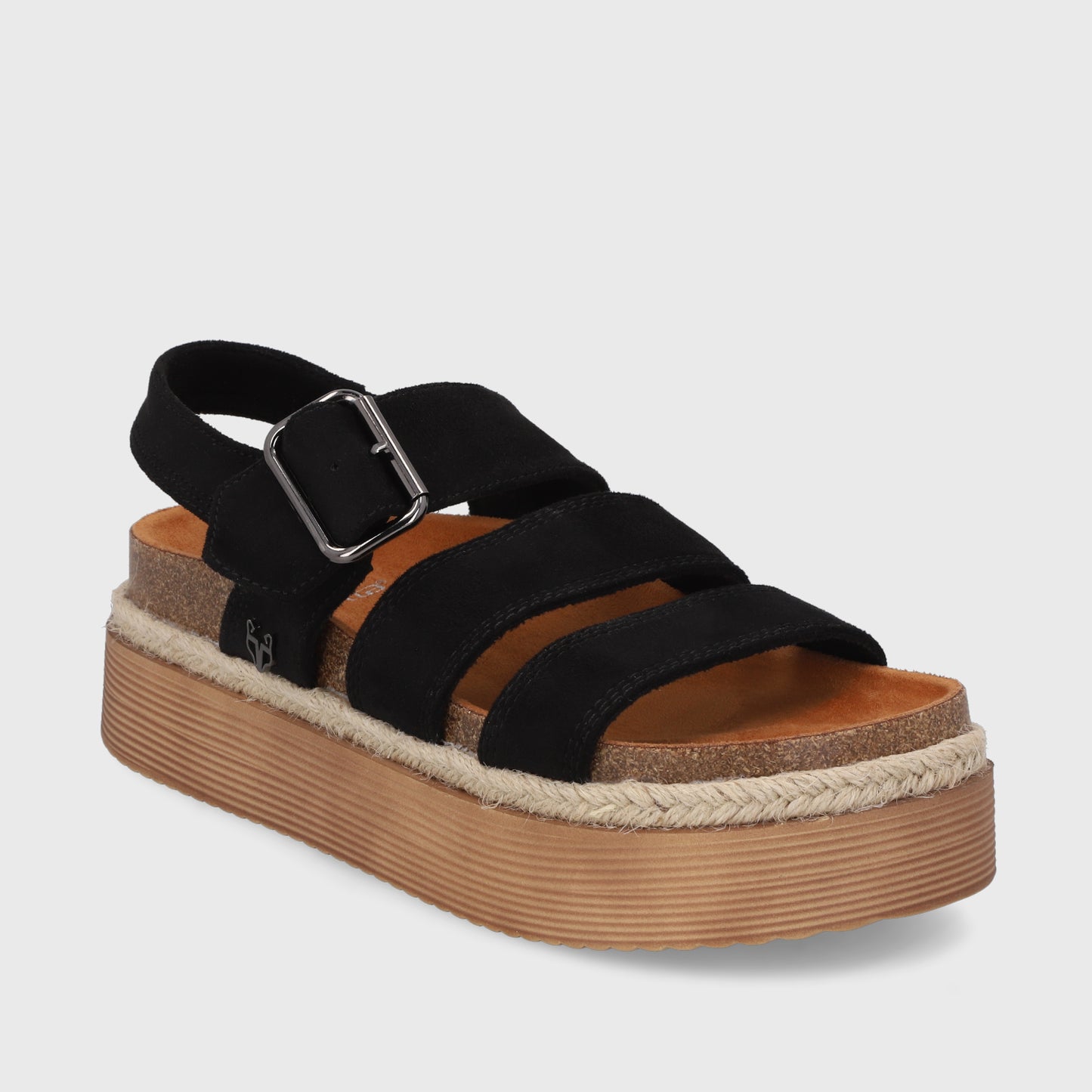 Sandalia Negra Mujer 45862